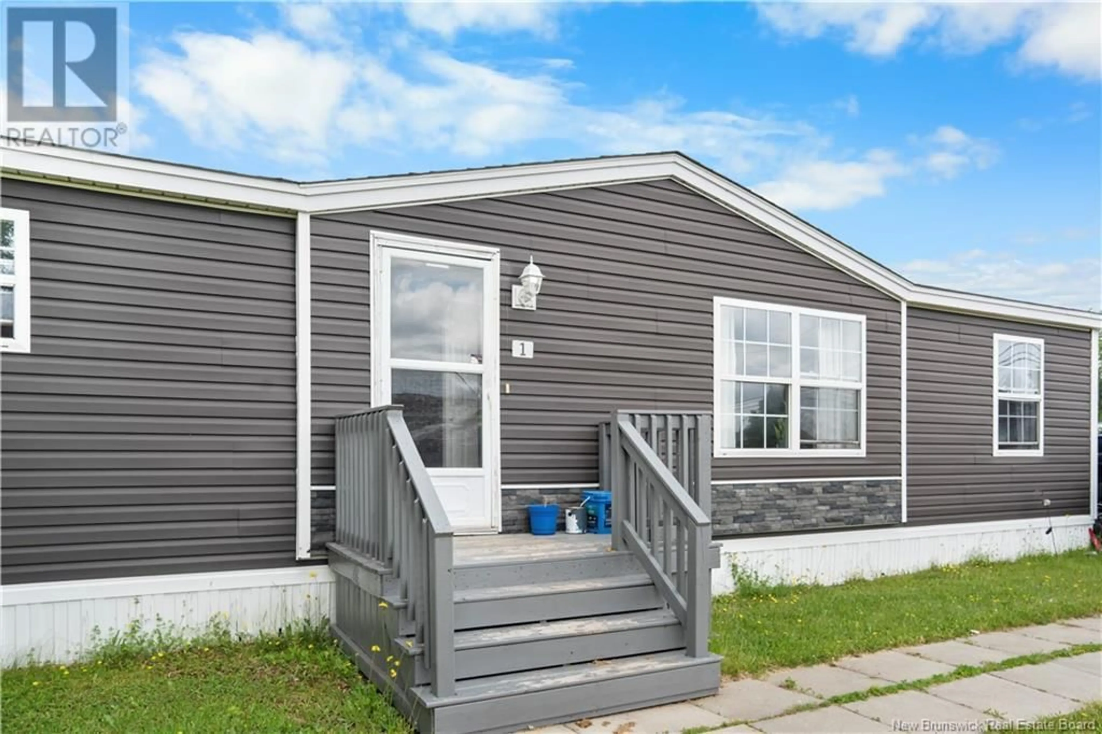 Home with vinyl exterior material, street for 1 ASCONA STREET, Moncton New Brunswick E1H3H7