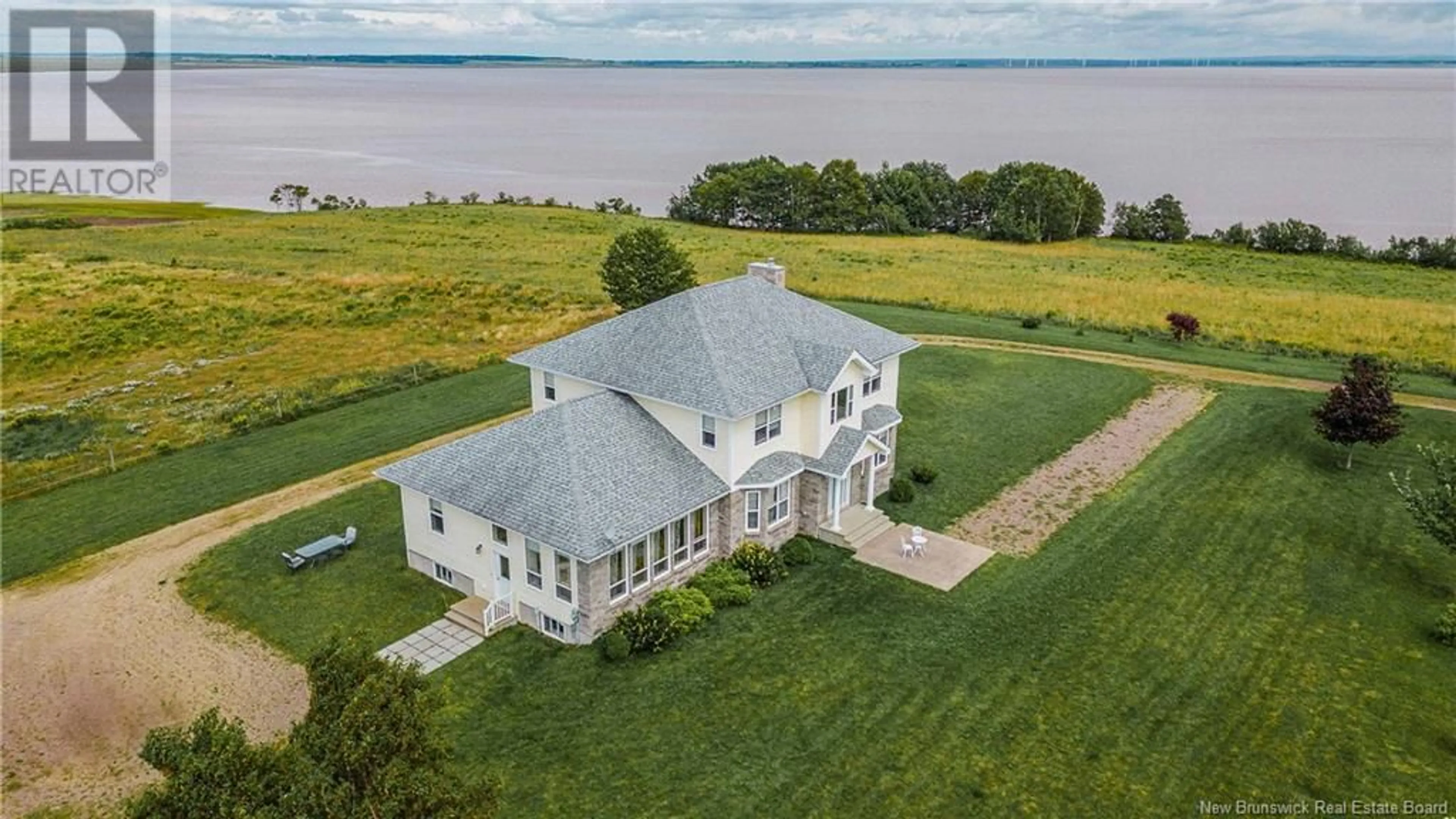 A pic from outside/outdoor area/front of a property/back of a property/a pic from drone, water/lake/river/ocean view for 40 READE QUARRY, Wood Point New Brunswick E4L2K1