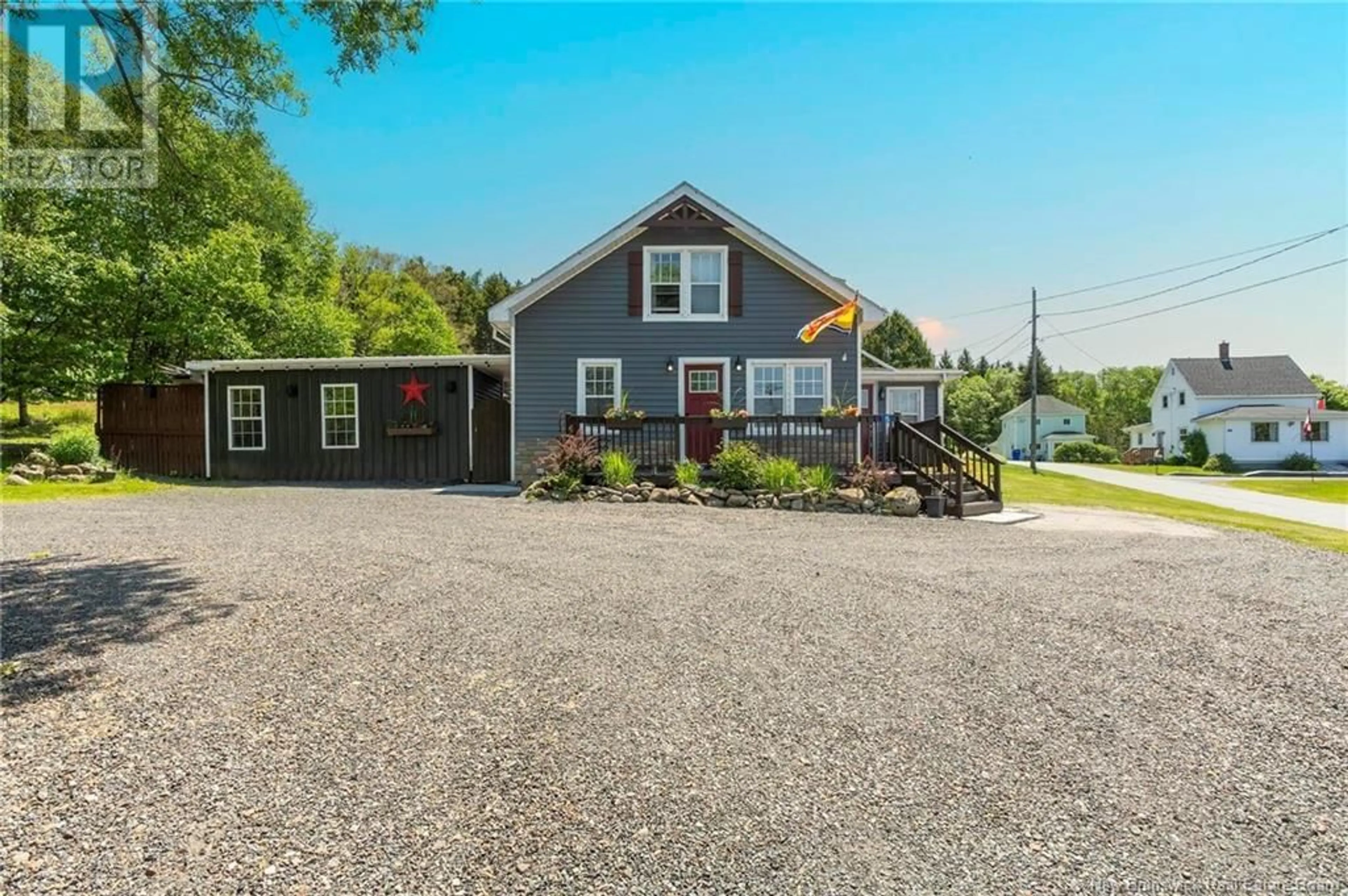 A pic from outside/outdoor area/front of a property/back of a property/a pic from drone, water/lake/river/ocean view for 5 WALLACE COVE ROAD, Blacks Harbour New Brunswick E5H1G9