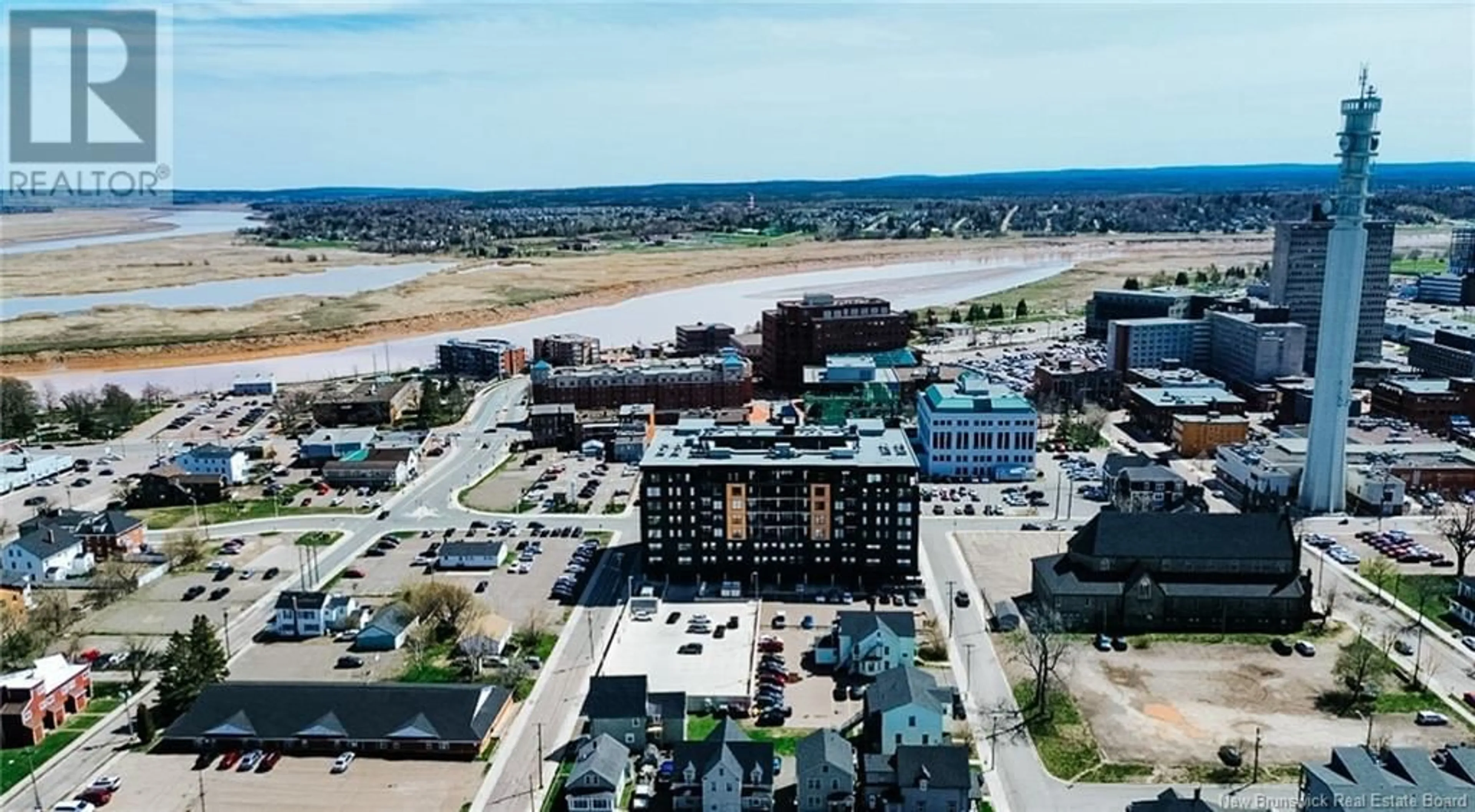 A pic from outside/outdoor area/front of a property/back of a property/a pic from drone, unknown for 802 - 55 QUEEN, Moncton New Brunswick E1C1K2