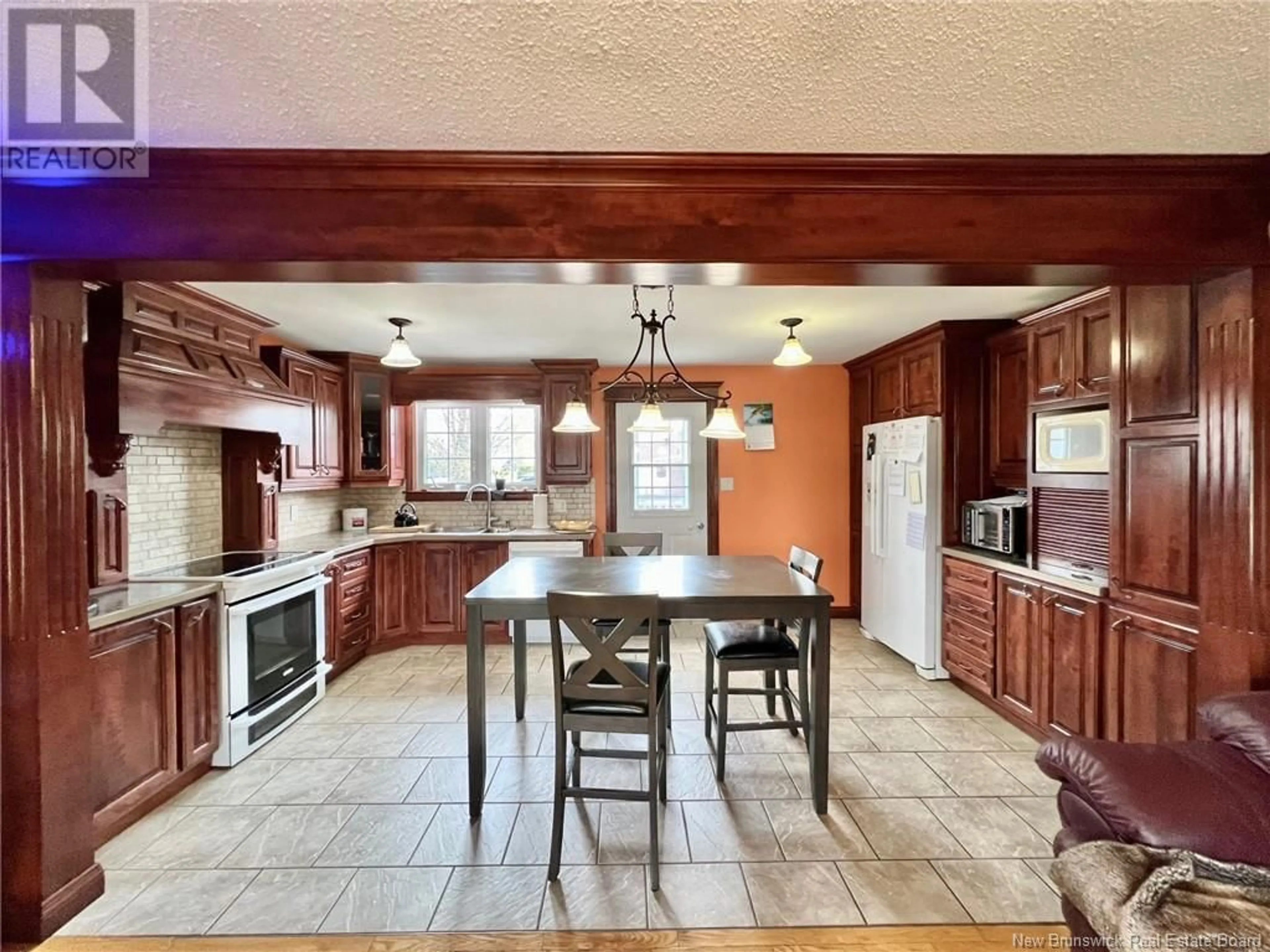 Open concept kitchen, ceramic/tile floor for 14 GALLANT DRIVE, Campbellton New Brunswick E3N2T7