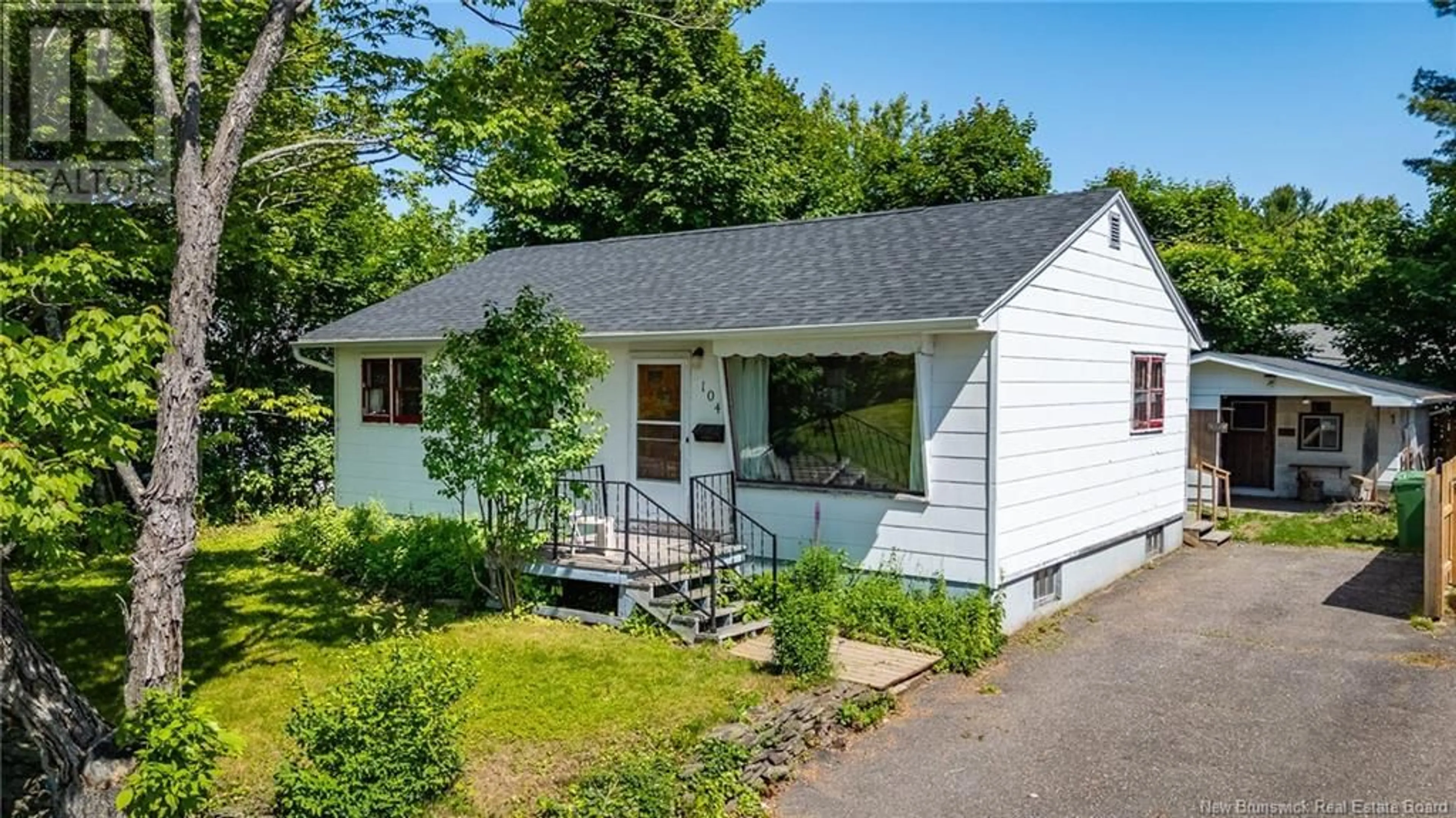Home with vinyl exterior material, street for 104 MACFARLANE STREET, Fredericton New Brunswick E3A1V4
