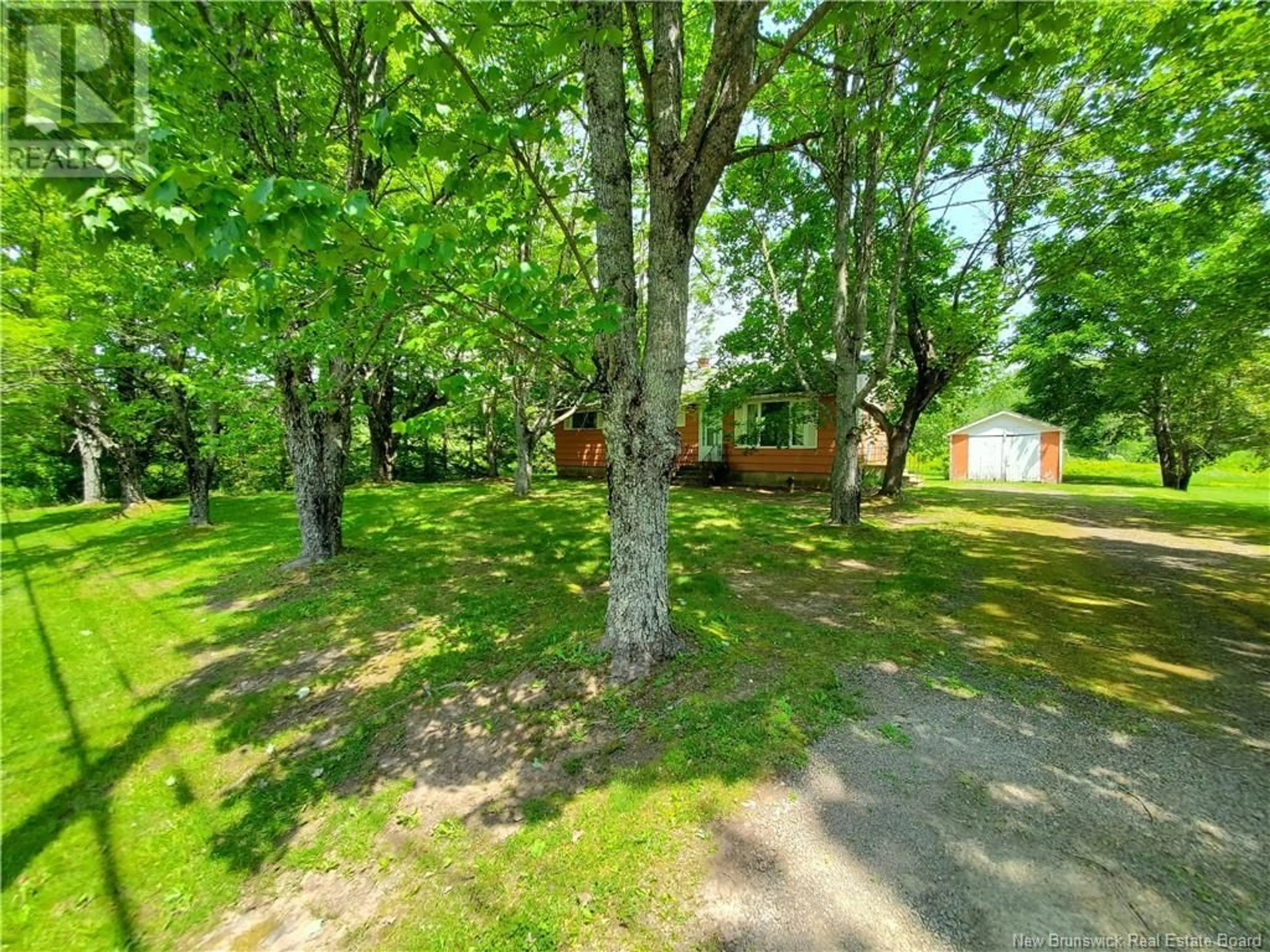 A pic from outside/outdoor area/front of a property/back of a property/a pic from drone, forest/trees view for 2169 ROUTE 490, Ammon New Brunswick E1G3P3