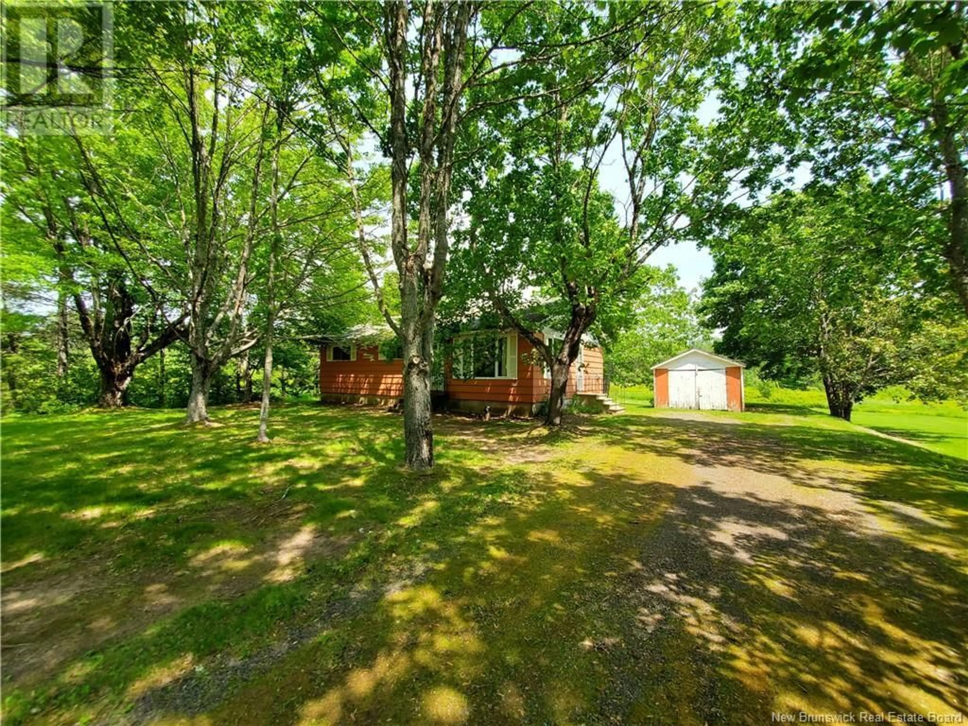 A pic from outside/outdoor area/front of a property/back of a property/a pic from drone, forest/trees view for 2169 ROUTE 490, Ammon New Brunswick E1G3P3