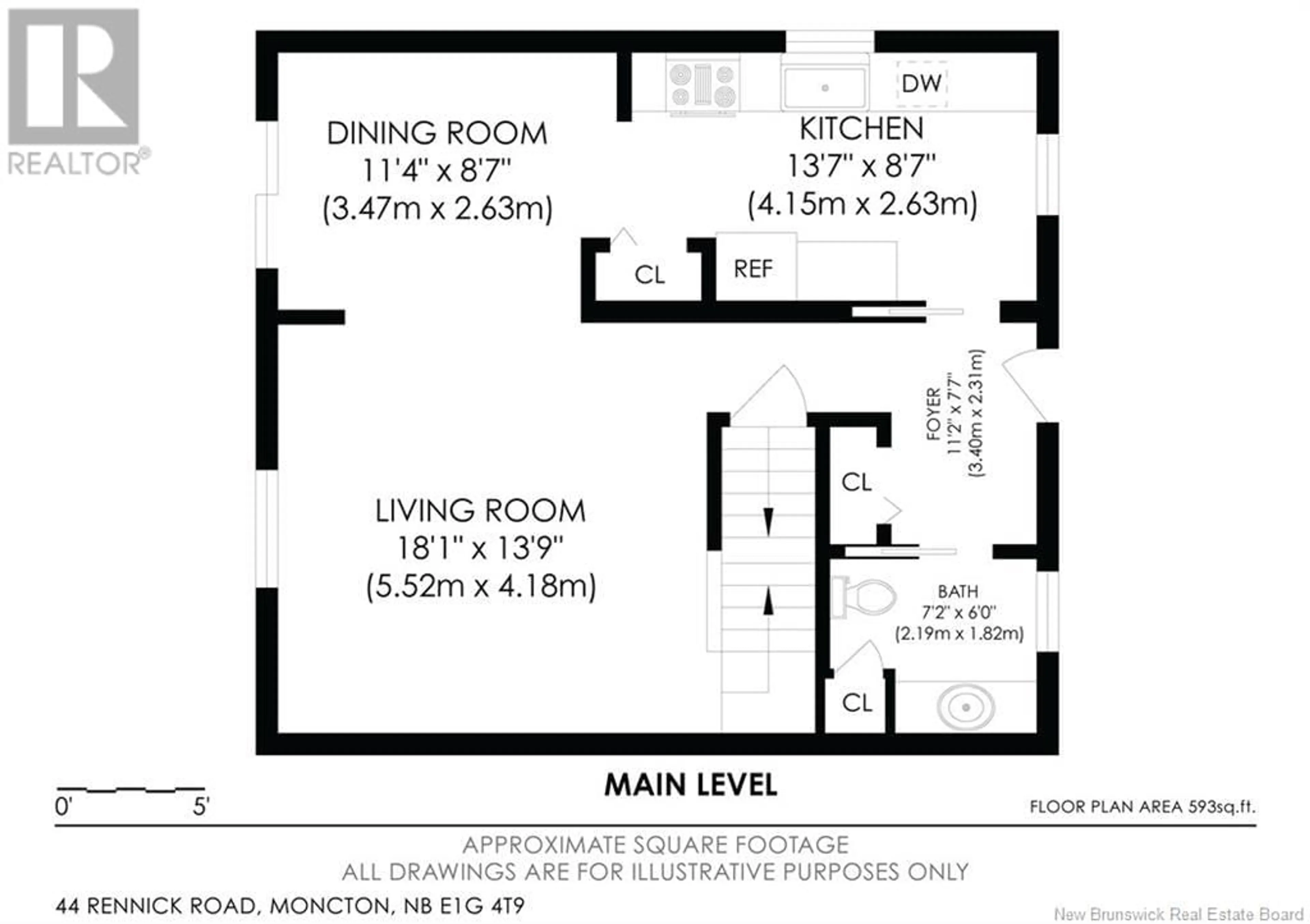 Floor plan for 44 RENNICK ROAD, Moncton New Brunswick E1G4T9