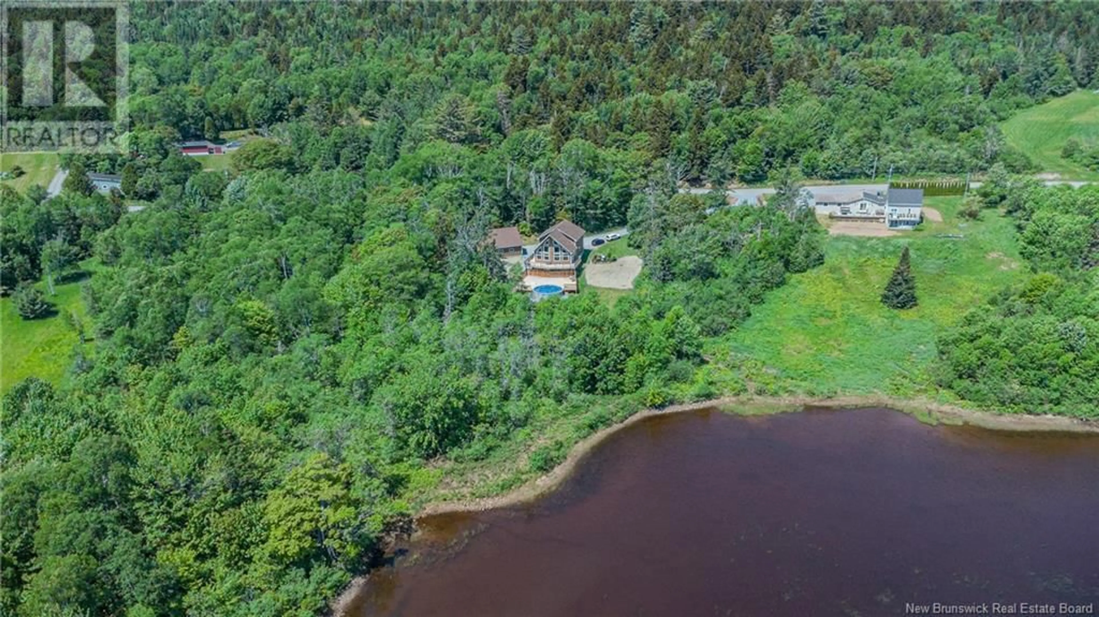 A pic from outside/outdoor area/front of a property/back of a property/a pic from drone, water/lake/river/ocean view for 98 MILKISH CREEK ROAD, Bayswater New Brunswick E5S1J5