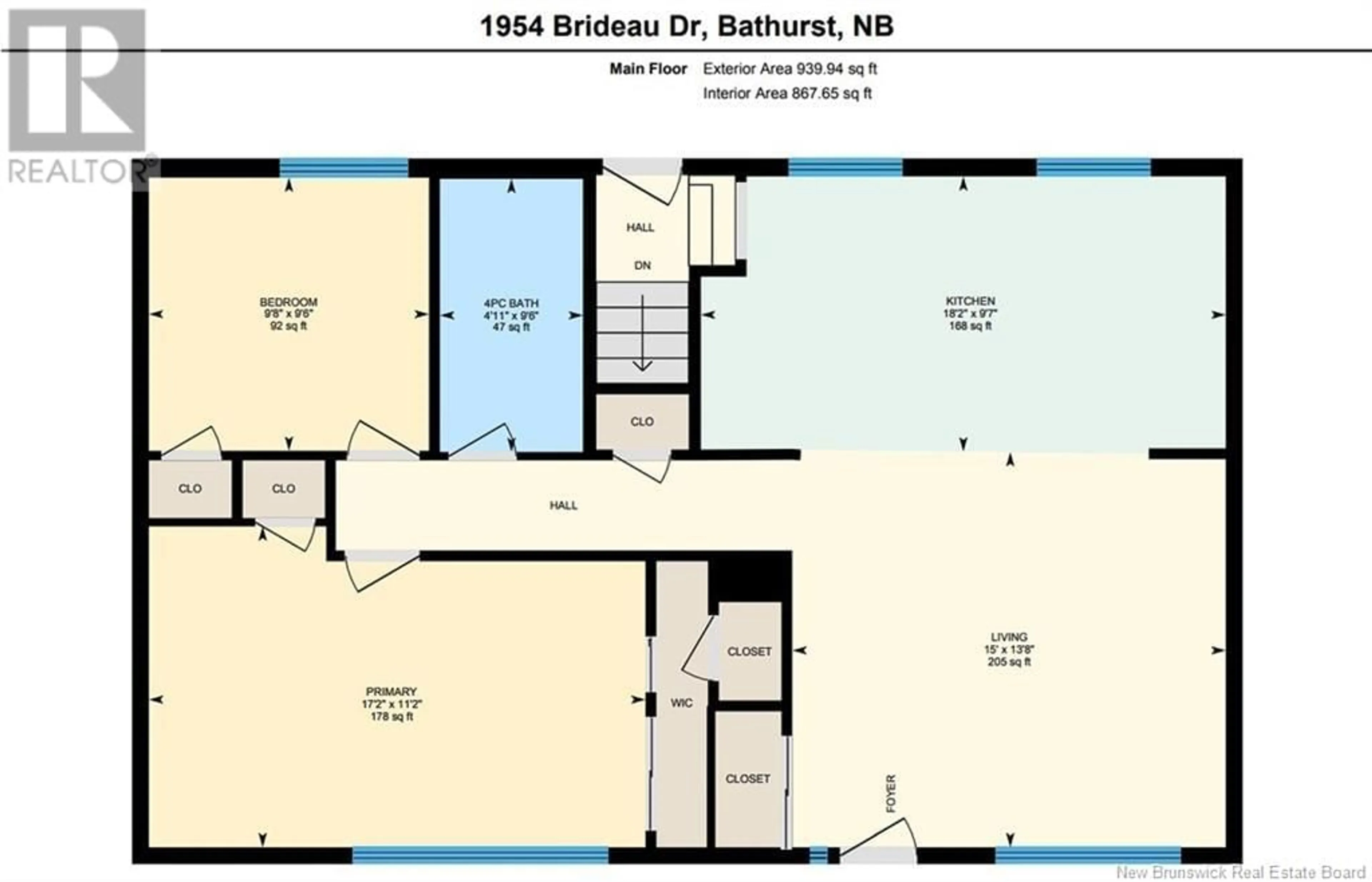Floor plan for 1954 BRIDEAU, Bathurst New Brunswick E2A2G8