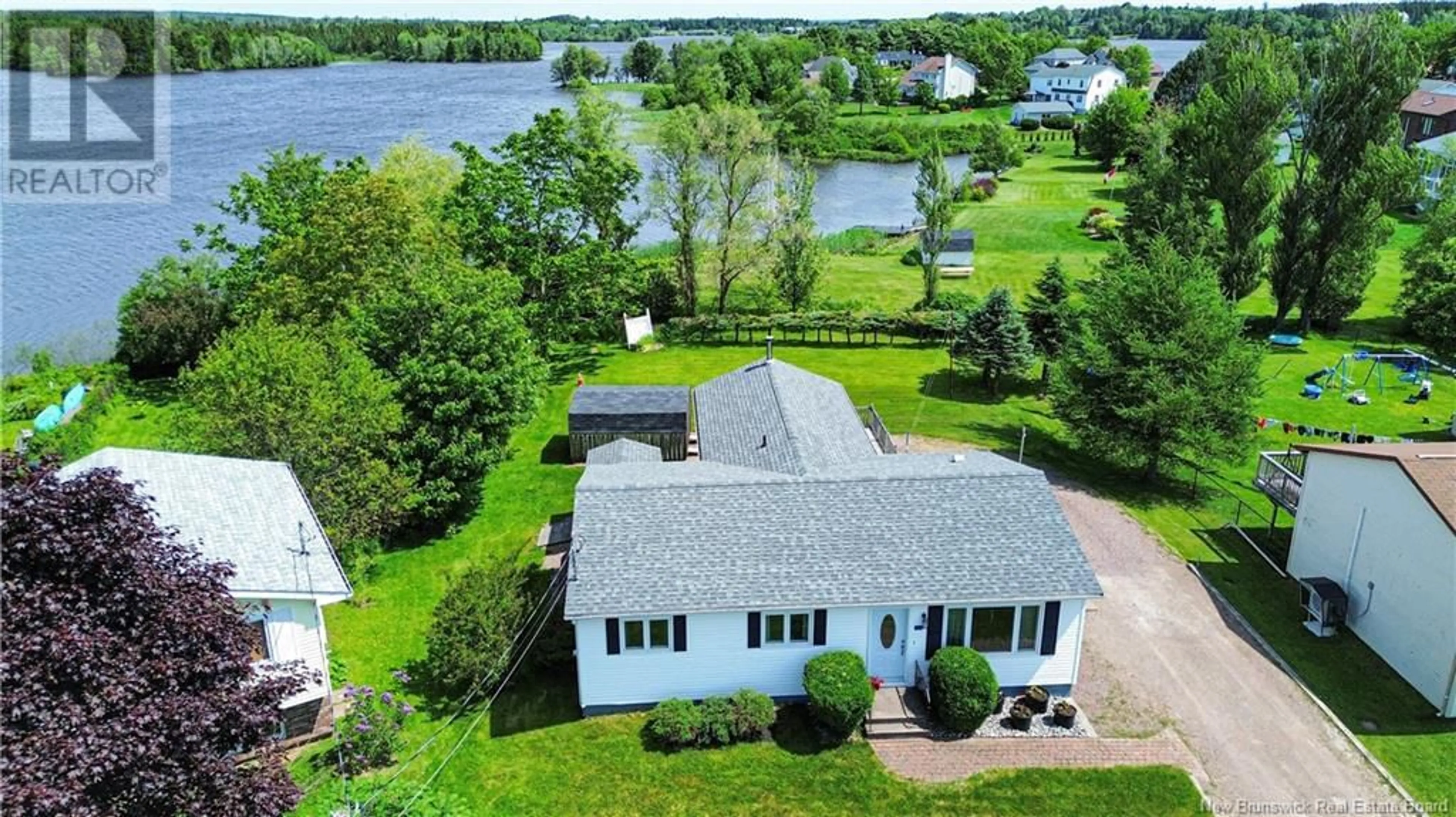 A pic from outside/outdoor area/front of a property/back of a property/a pic from drone, water/lake/river/ocean view for 61 MORICE DRIVE, Sackville New Brunswick E4L2Z8