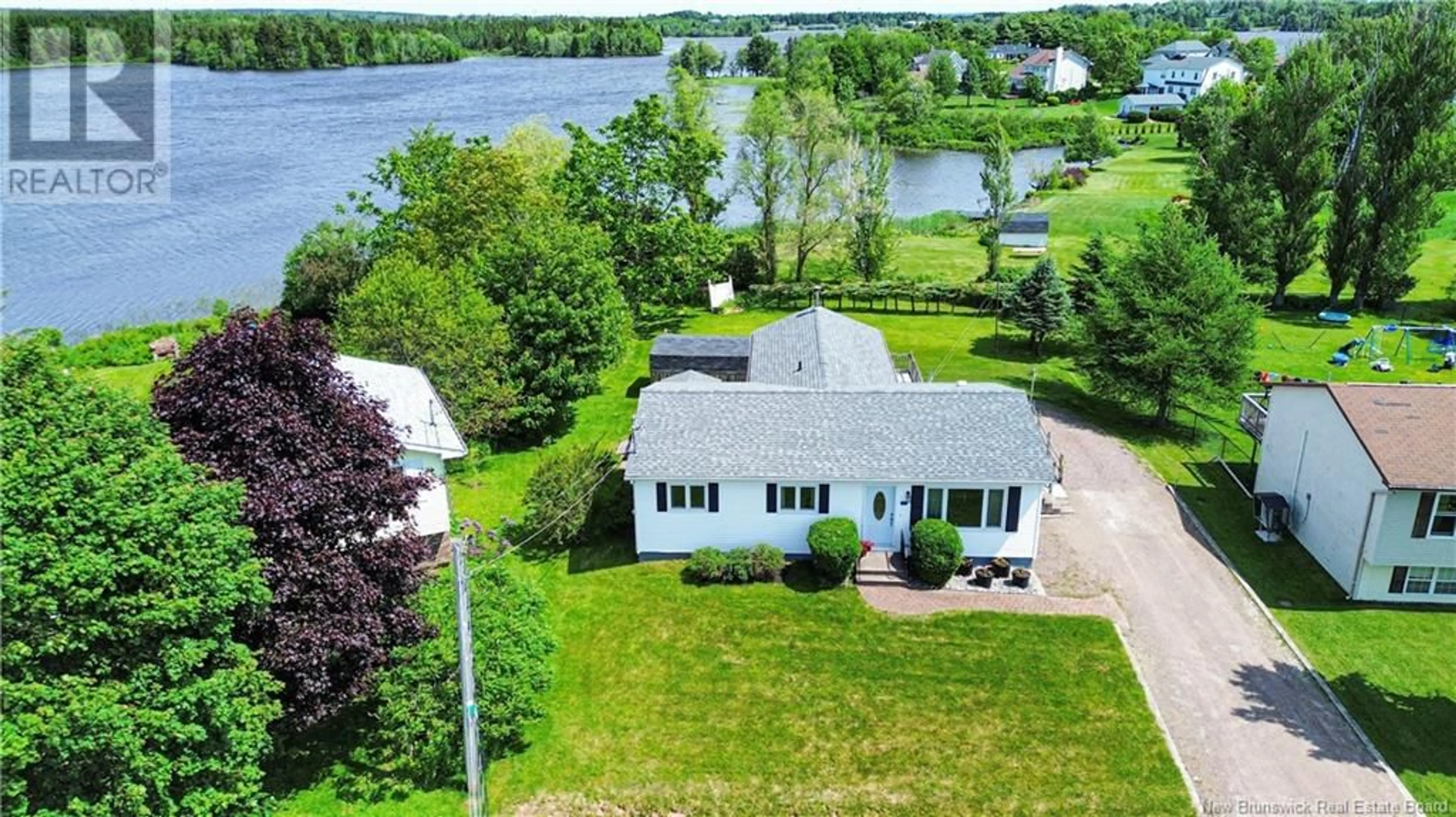 A pic from outside/outdoor area/front of a property/back of a property/a pic from drone, water/lake/river/ocean view for 61 MORICE DRIVE, Sackville New Brunswick E4L2Z8