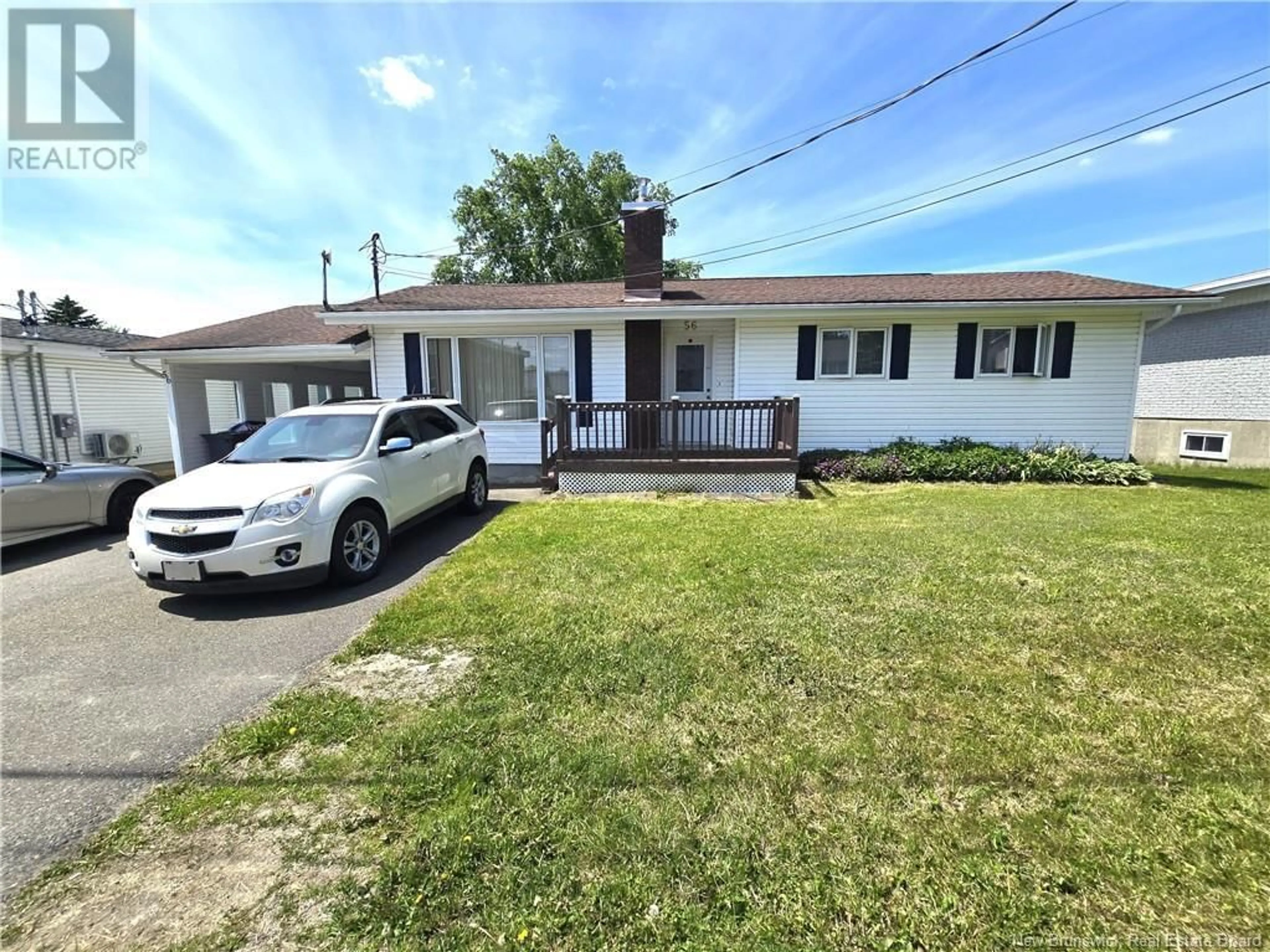 A pic from outside/outdoor area/front of a property/back of a property/a pic from drone, street for 56 32E AVENUE, Edmundston New Brunswick E3V2S2