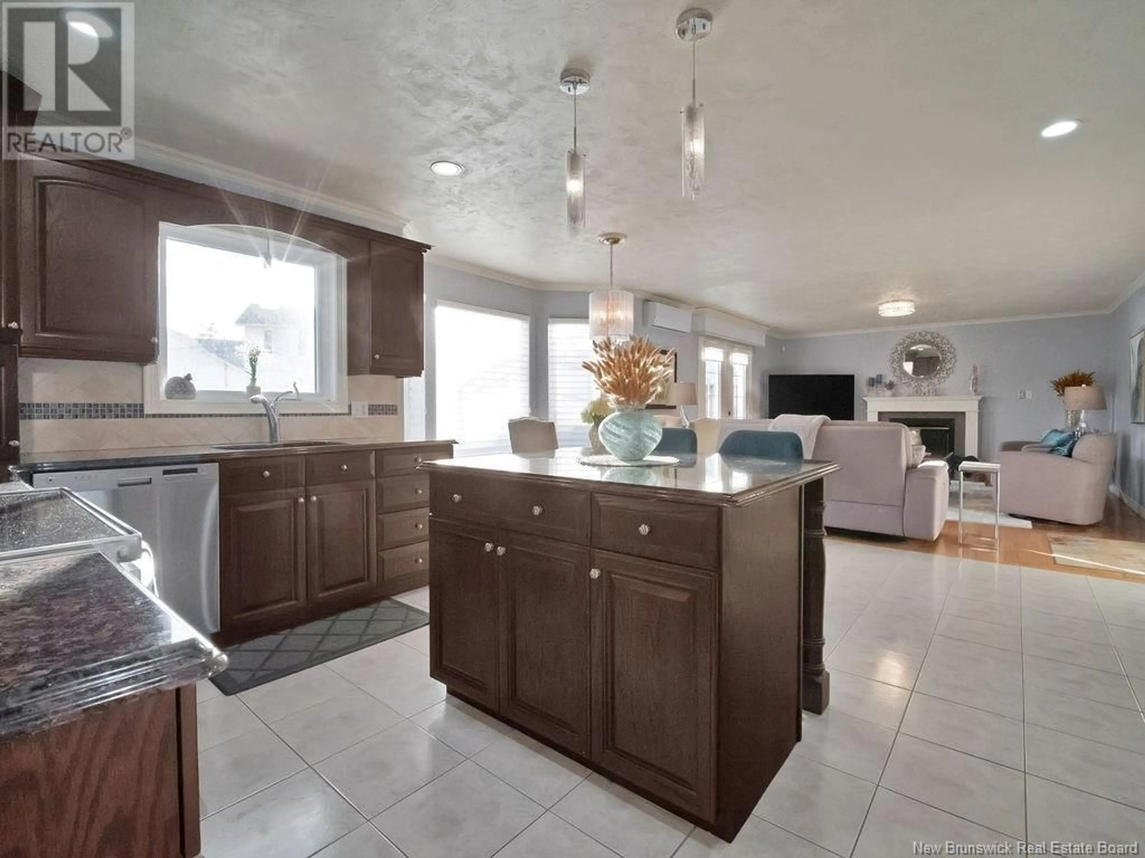 Open concept kitchen, ceramic/tile floor for 61 COPPERFIELD LANE, Moncton New Brunswick E1C9Y7
