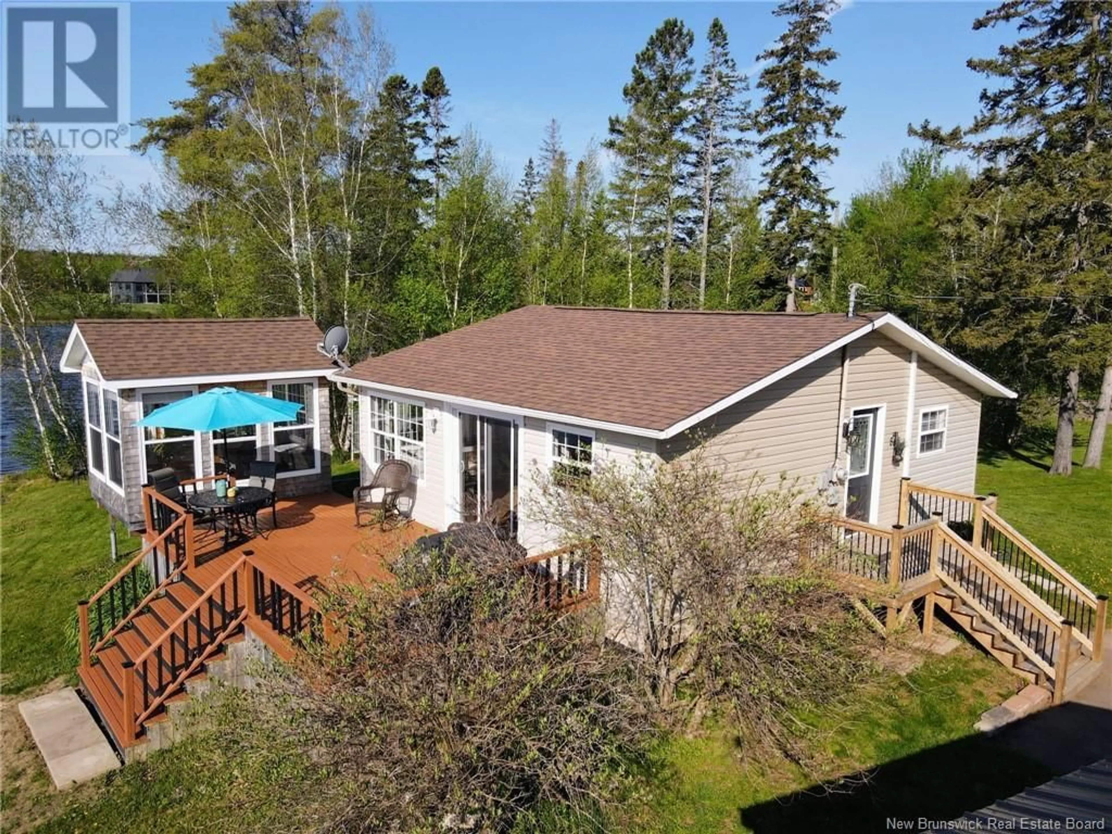 A pic from outside/outdoor area/front of a property/back of a property/a pic from drone, water/lake/river/ocean view for 47 CLEAR VIEW ROAD, Grand-Barachois New Brunswick E4P6Z1