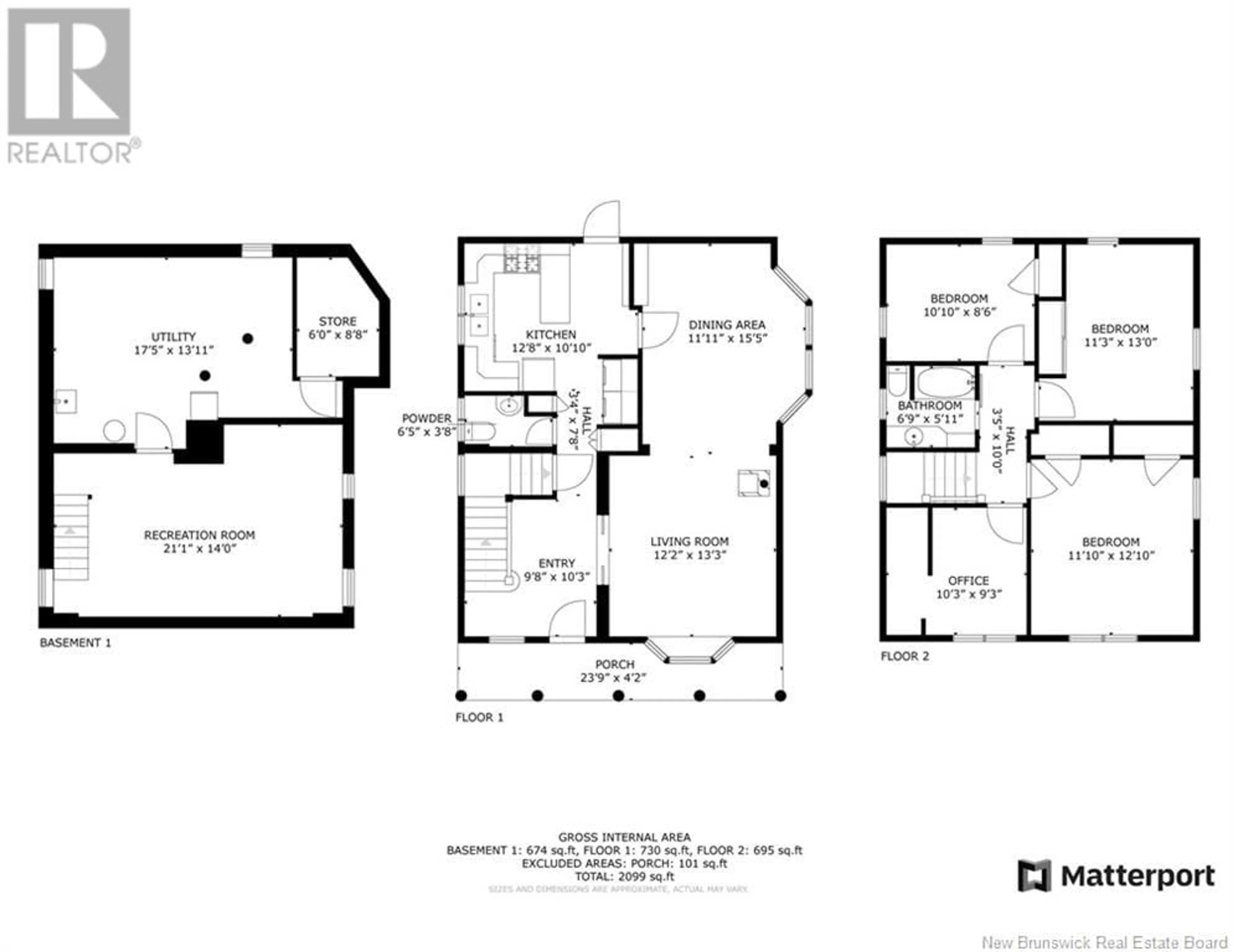 Floor plan for 32-34 BERNIER, Edmundston New Brunswick E3V1Y5