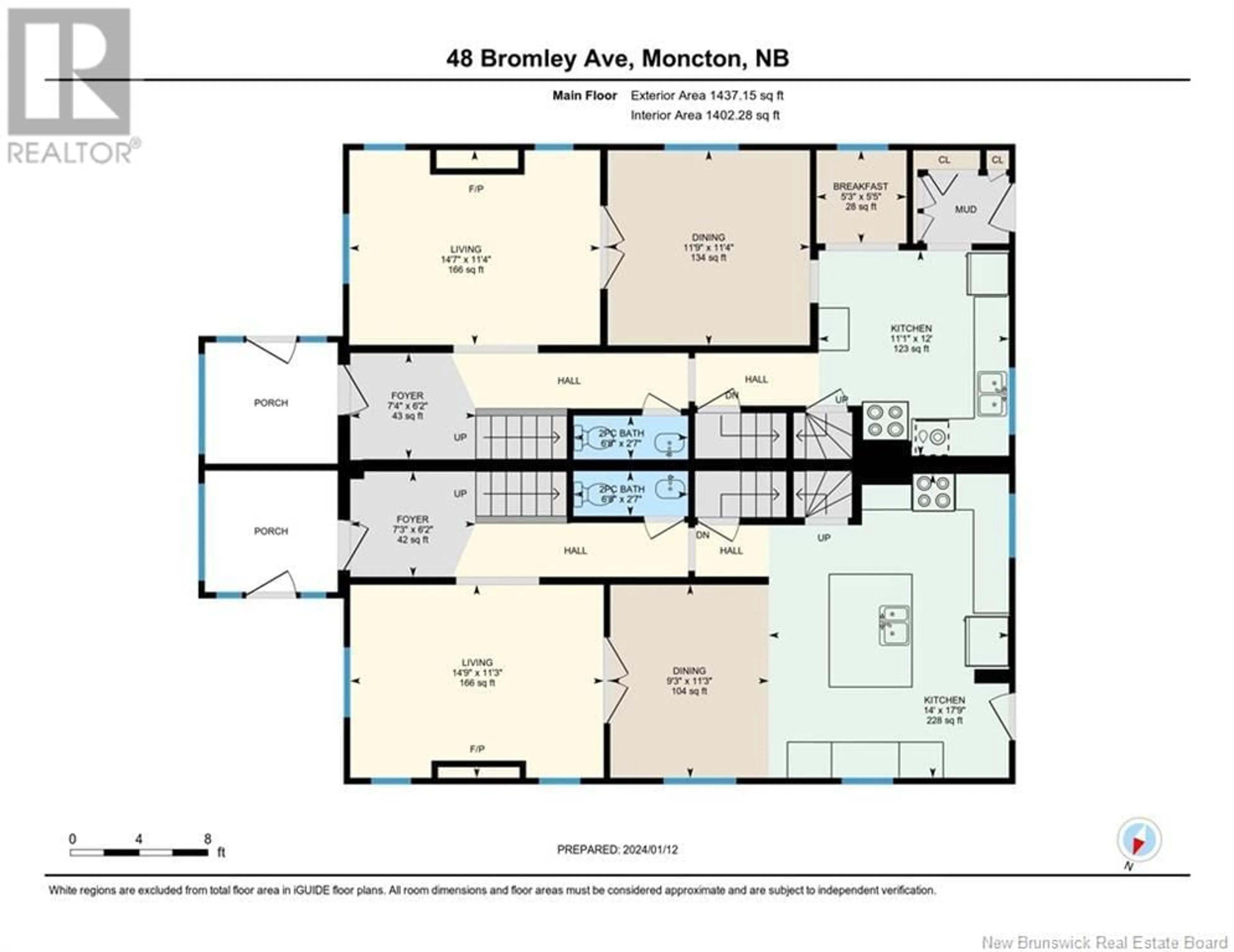 Floor plan for 46-48 BROMLEY, Moncton New Brunswick E1C5T9