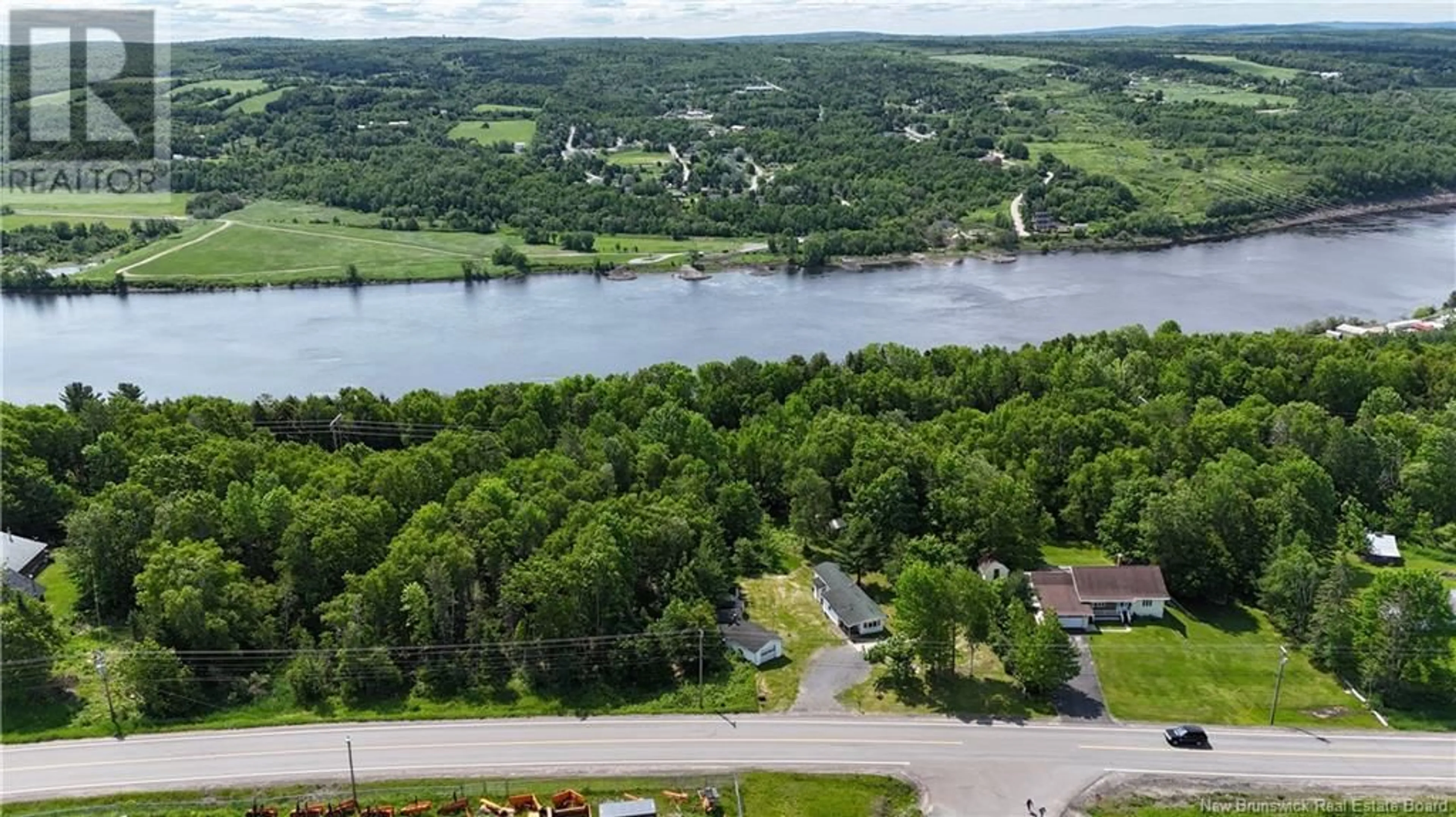 A pic from outside/outdoor area/front of a property/back of a property/a pic from drone, water/lake/river/ocean view for 403 ROUTE 105 ROUTE, Keswick Ridge New Brunswick E6L1A8