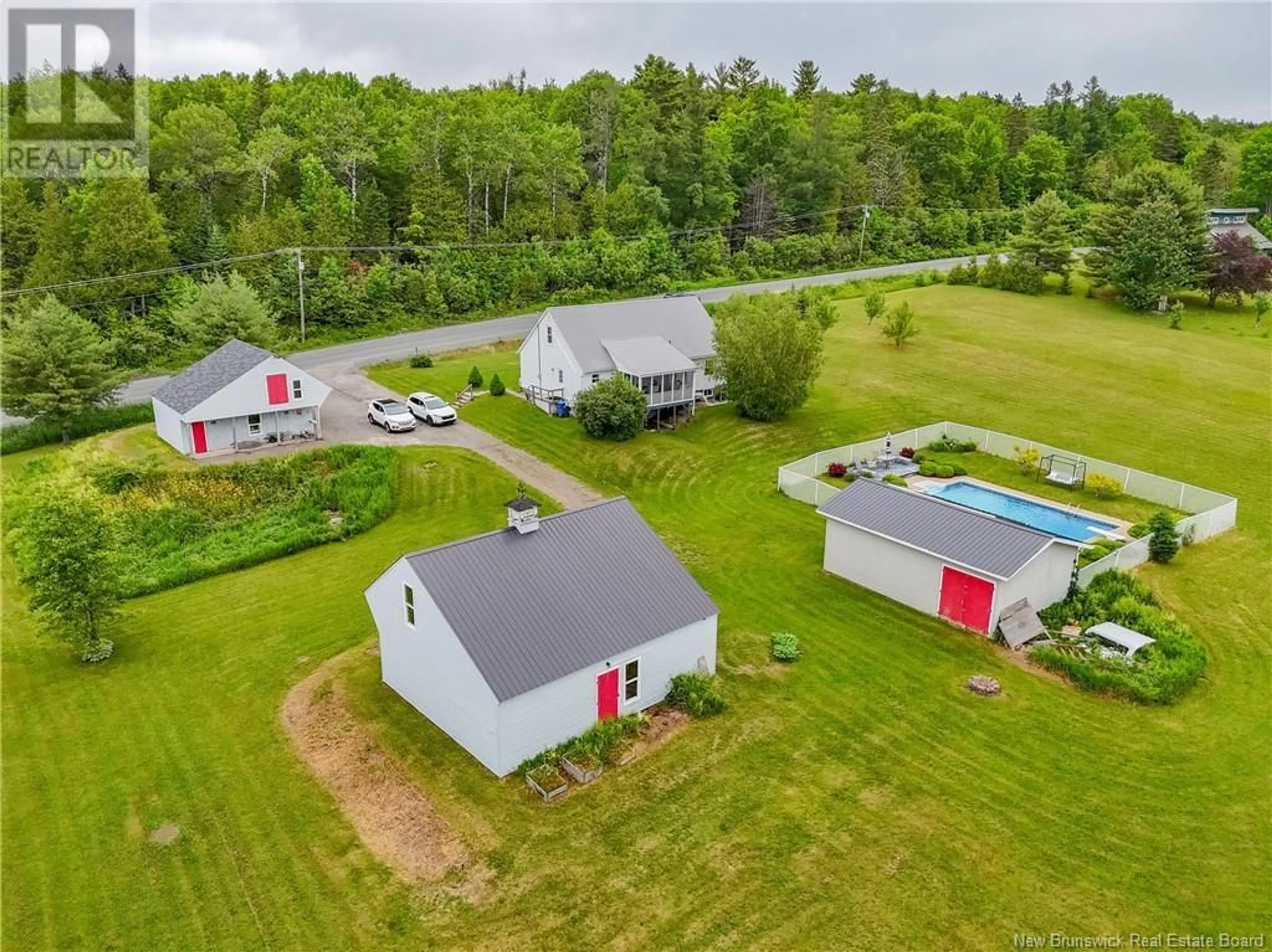 A pic from outside/outdoor area/front of a property/back of a property/a pic from drone, water/lake/river/ocean view for 419 BEARDSLEY ROAD, Beardsley New Brunswick E7M4G8