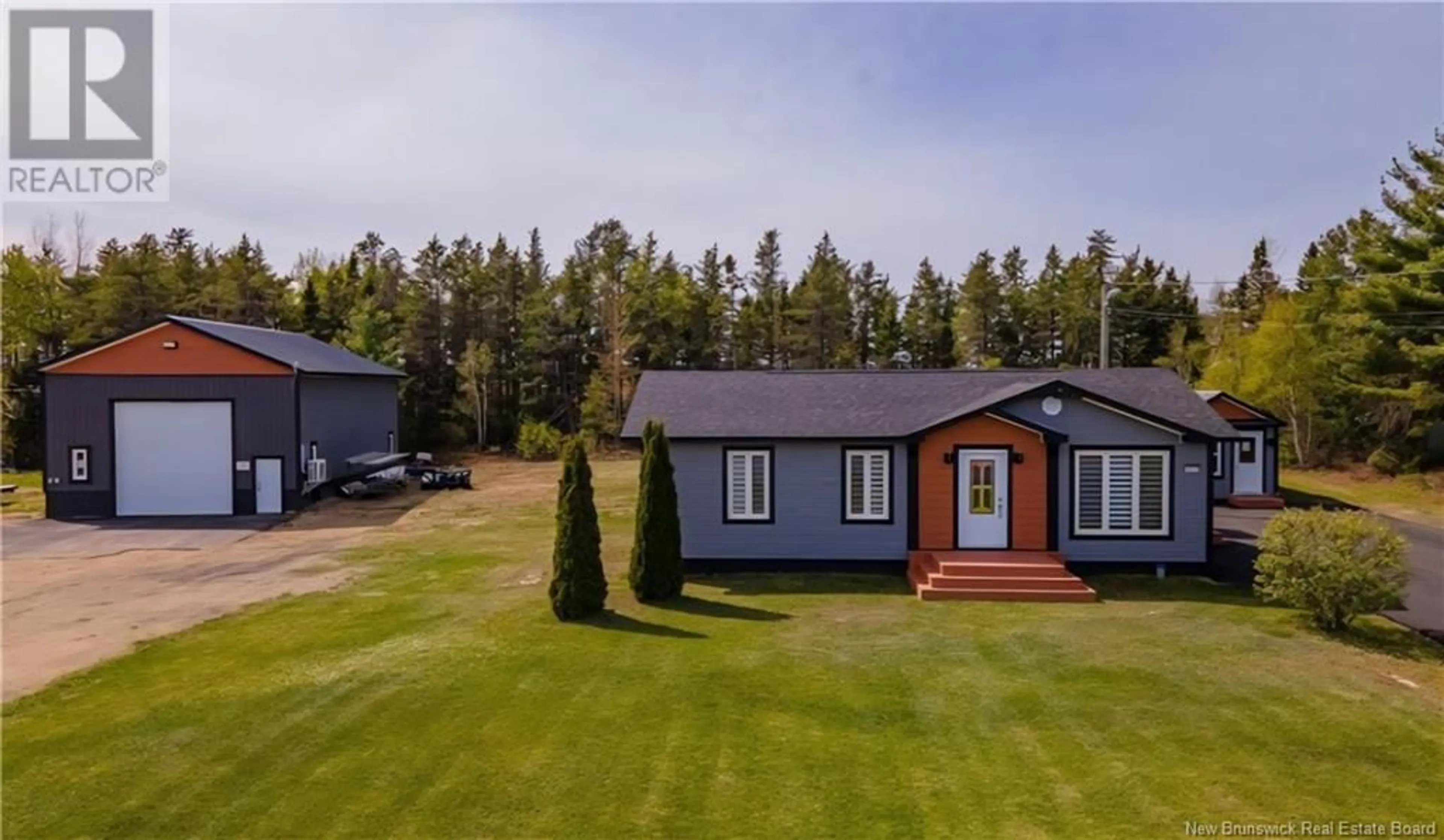 A pic from outside/outdoor area/front of a property/back of a property/a pic from drone, unknown for 4915 ROUTE 11, Brantville New Brunswick E9H1M3