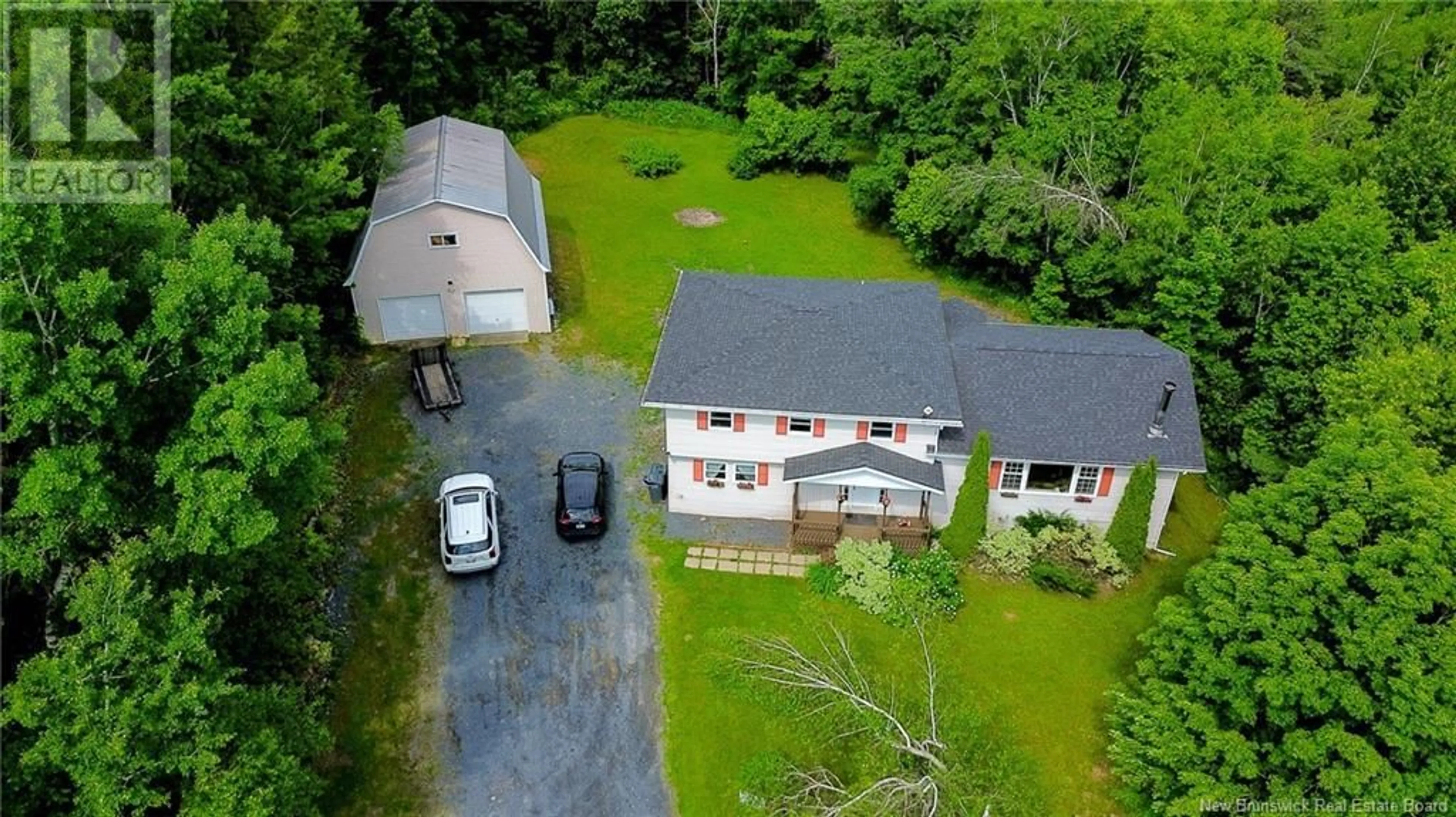 A pic from outside/outdoor area/front of a property/back of a property/a pic from drone, unknown for 590 PLYMOUTH ROAD, Richmond Corner New Brunswick E7M5B1