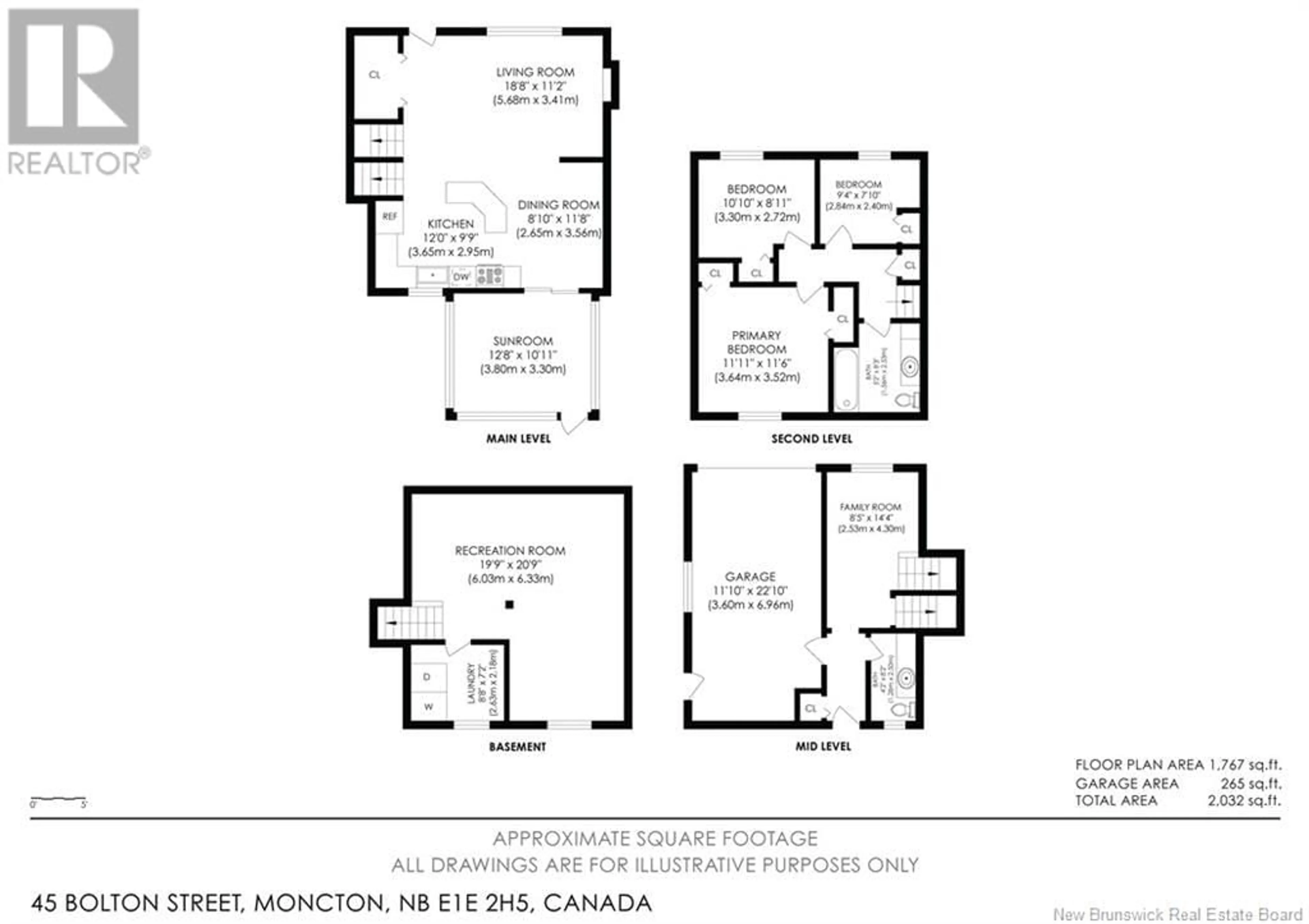 Floor plan for 45 BOLTON STREET, Moncton New Brunswick E1E2H5