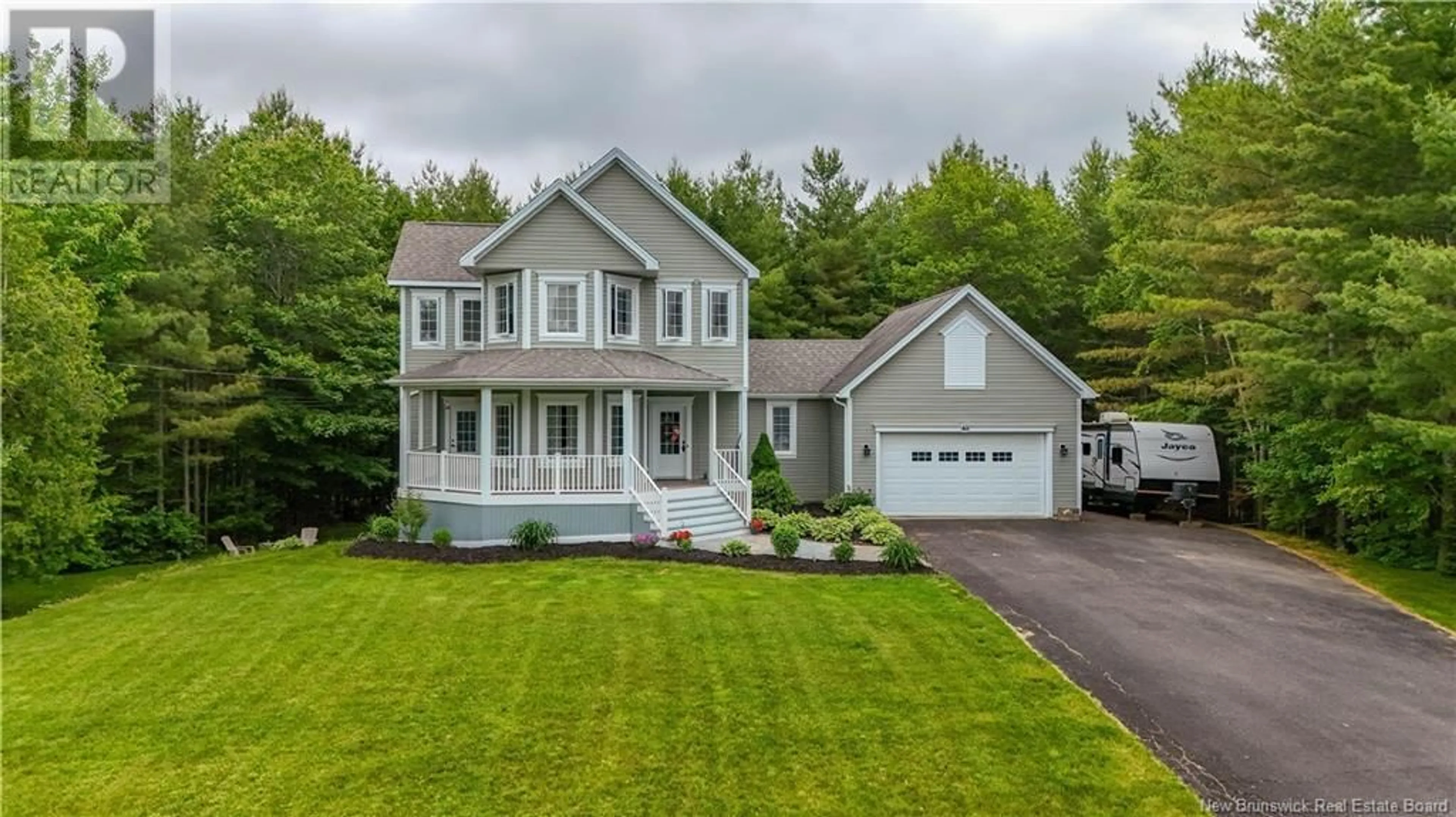 Home with vinyl exterior material, street for 43 SANDSTONE DRIVE, Hanwell New Brunswick E3E2R2