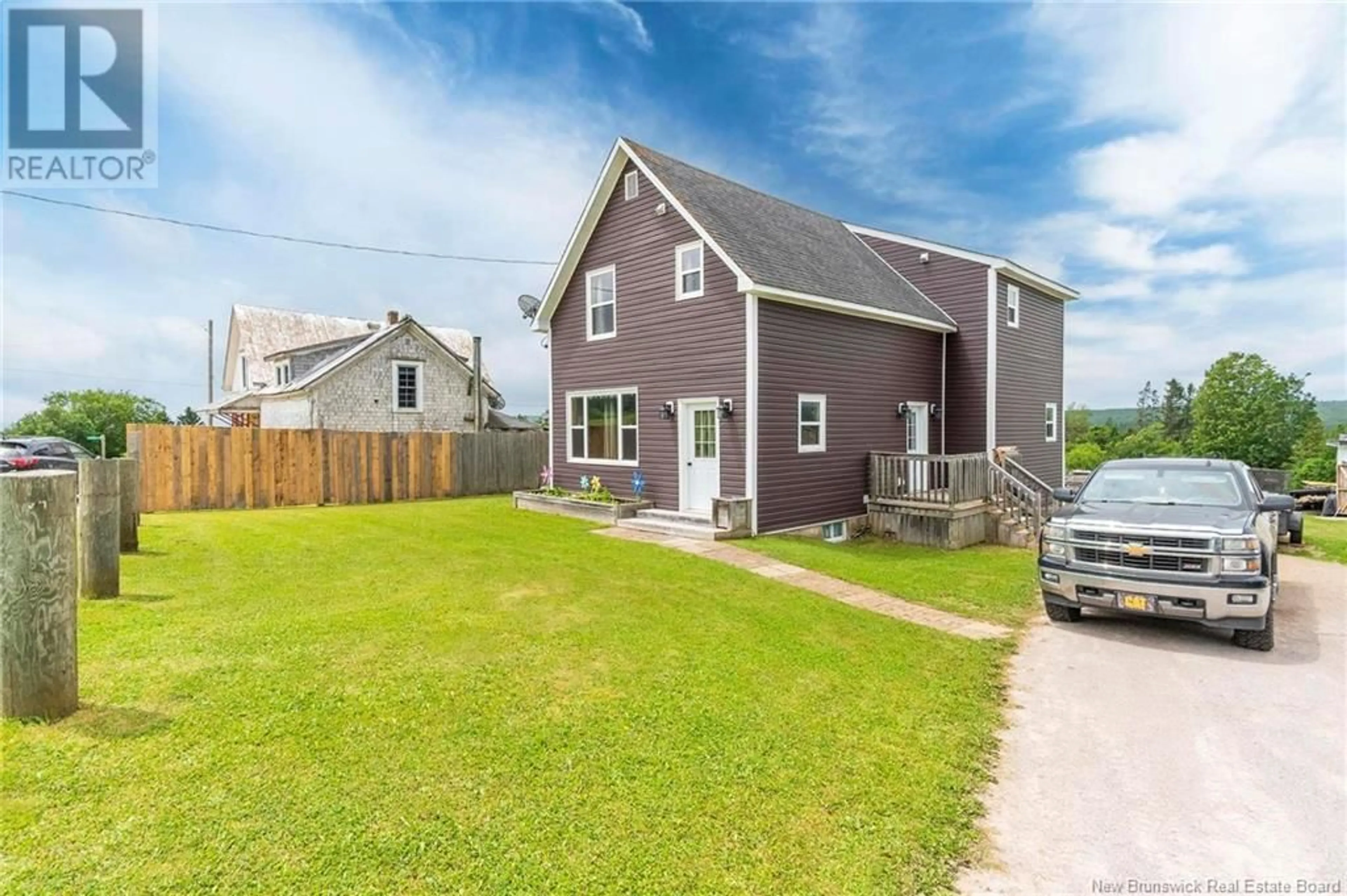A pic from outside/outdoor area/front of a property/back of a property/a pic from drone, street for 2424 ROUTE 890, Cornhill New Brunswick E4Z1B4