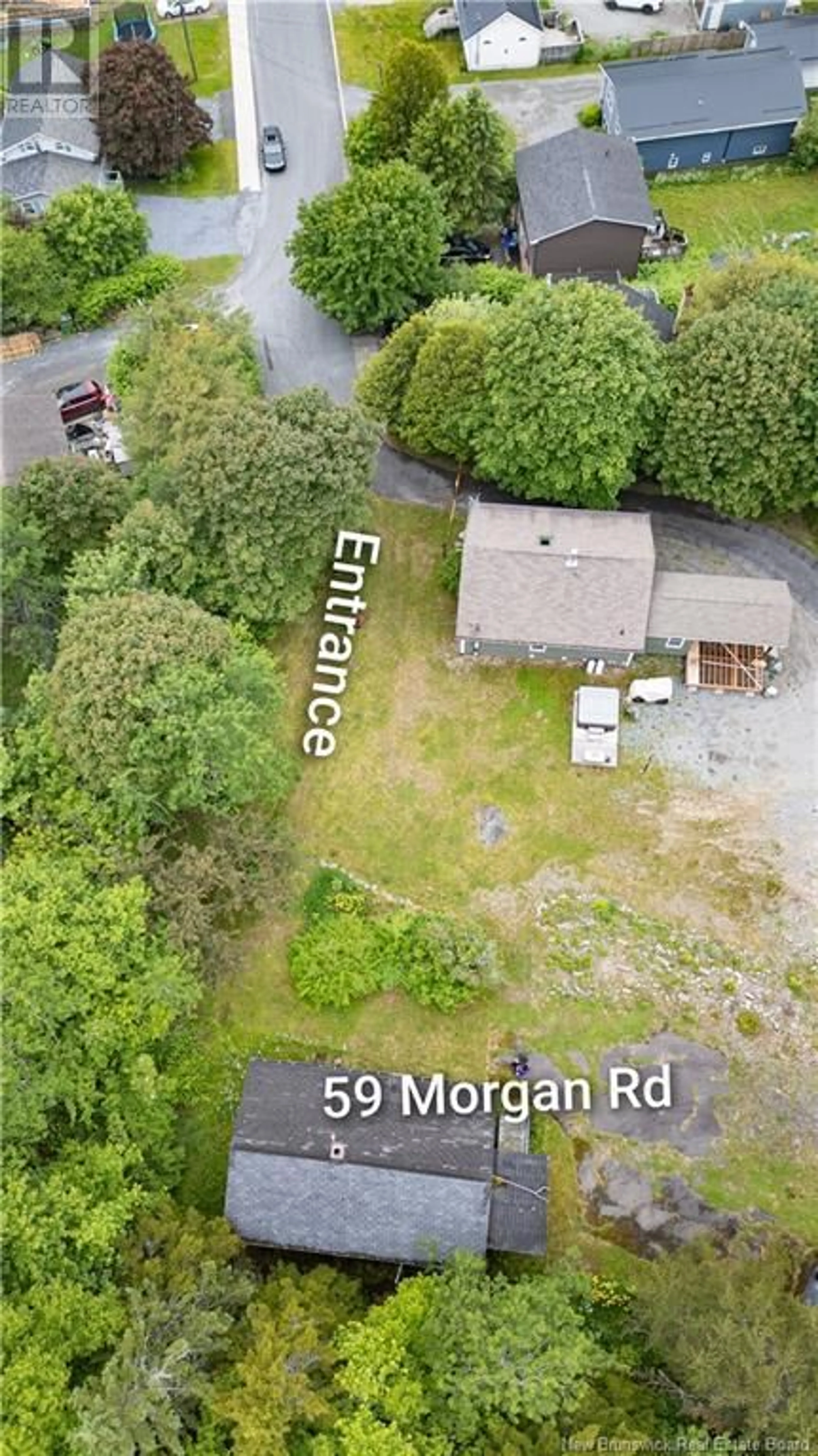 A pic from outside/outdoor area/front of a property/back of a property/a pic from drone, mountain view for 59 MORGAN ROAD, Saint John New Brunswick E2H2B2