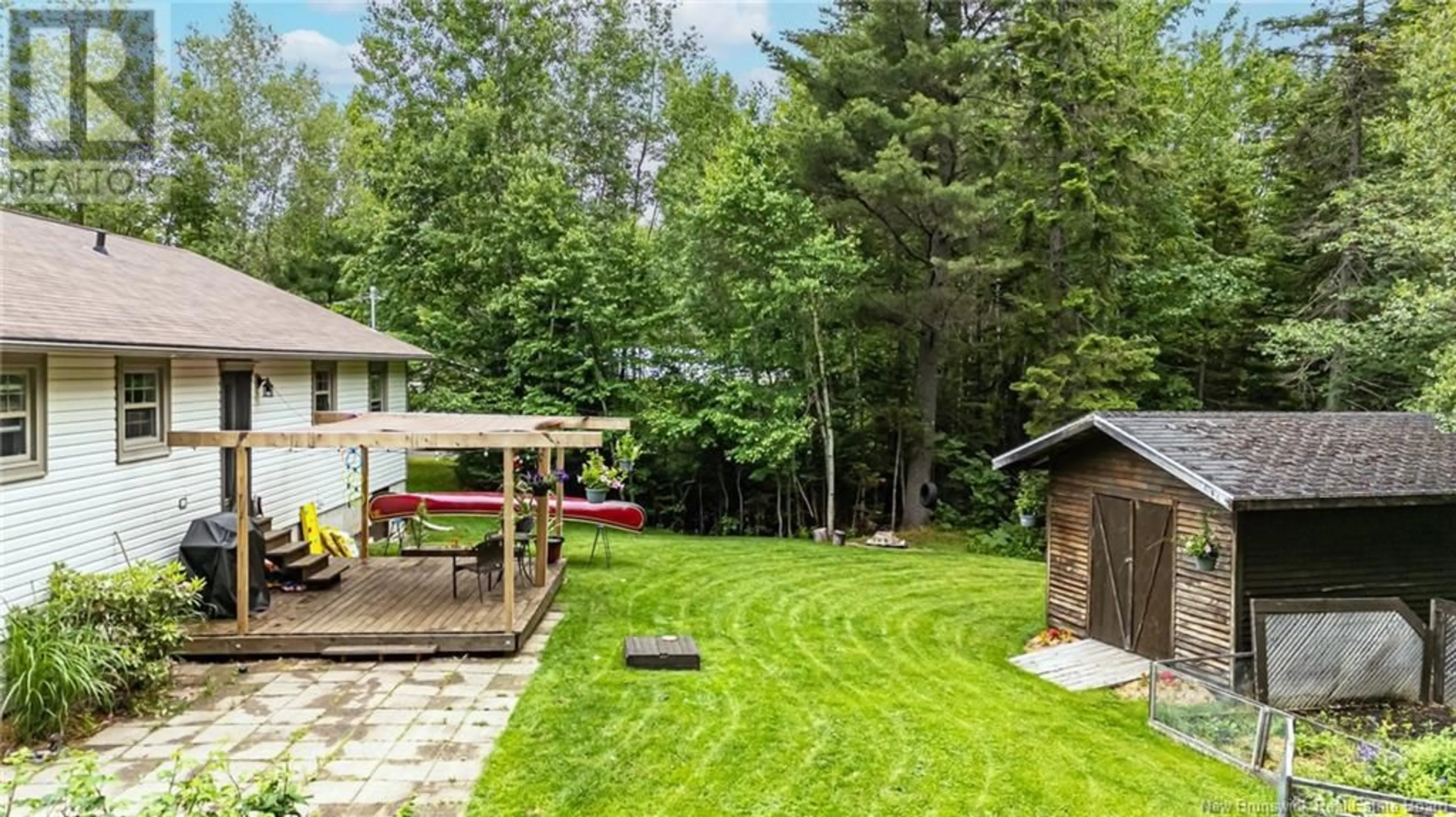 Patio, forest/trees view for 3475 101 ROUTE, Tracyville New Brunswick E5L1P1