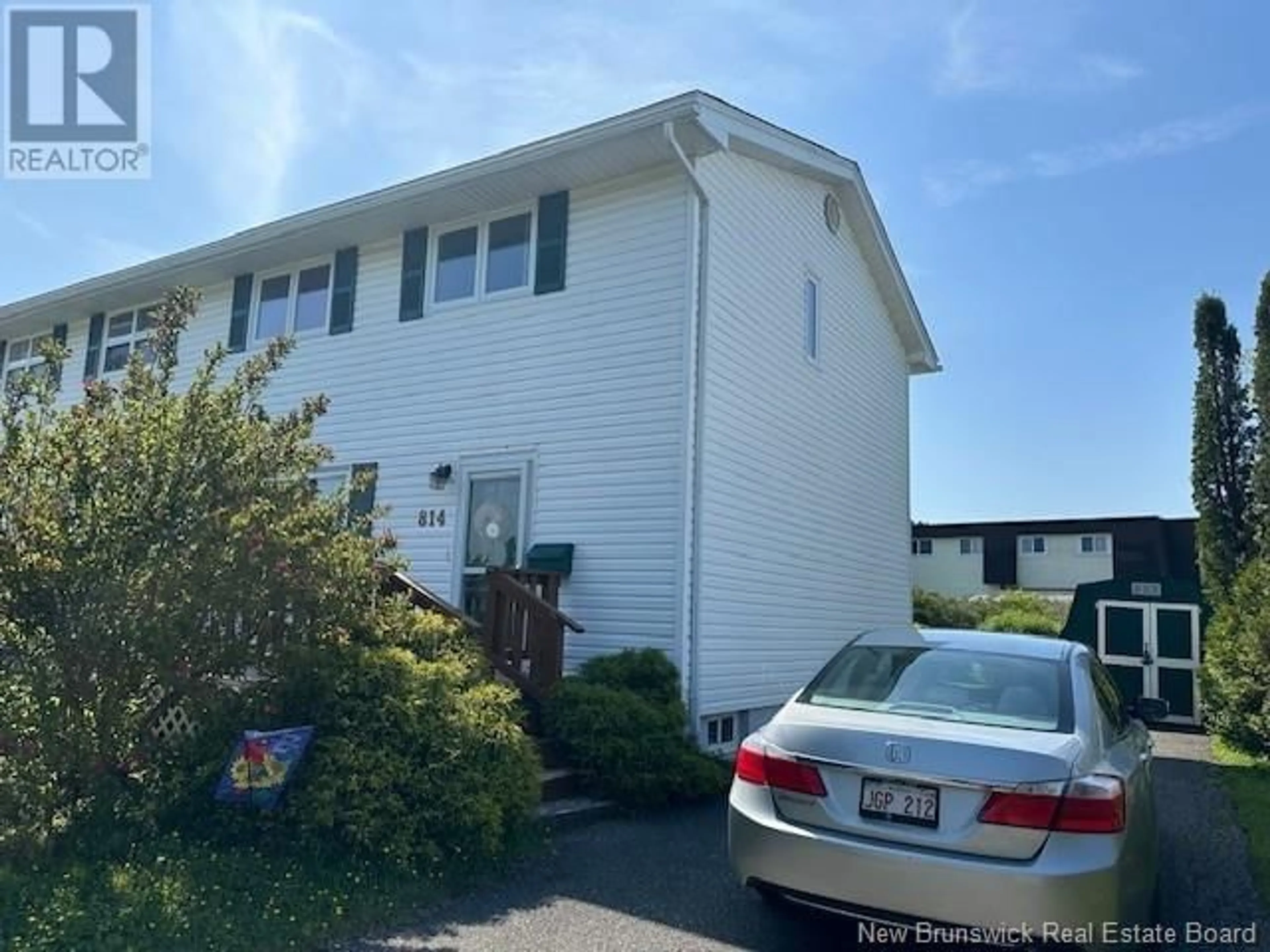 Home with vinyl exterior material, street for 814 DANELLS DRIVE, Saint John New Brunswick E2M5B1