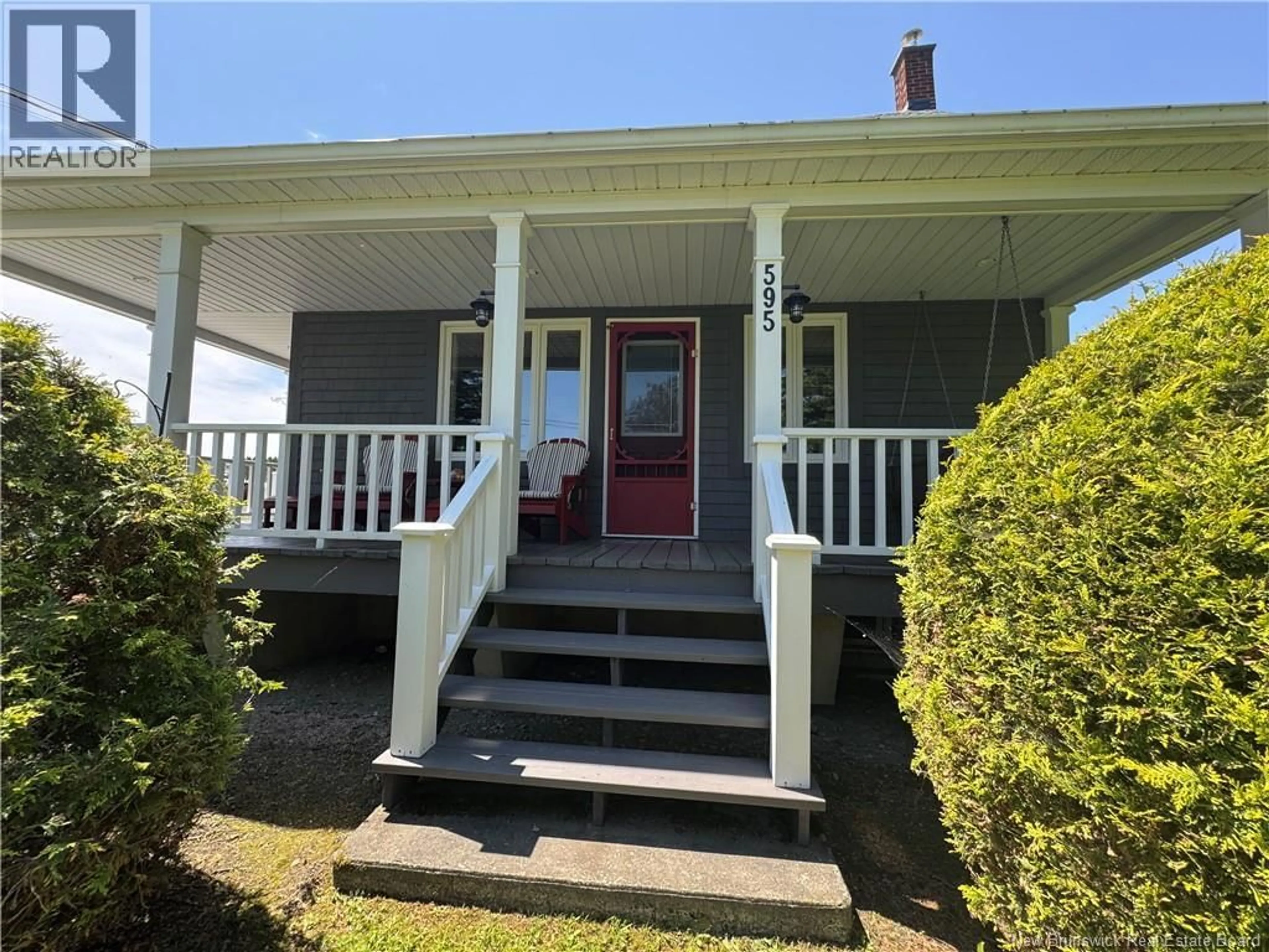 Home with vinyl exterior material, street for 595 260 ROUTE, Saint-Quentin New Brunswick E8A2L6