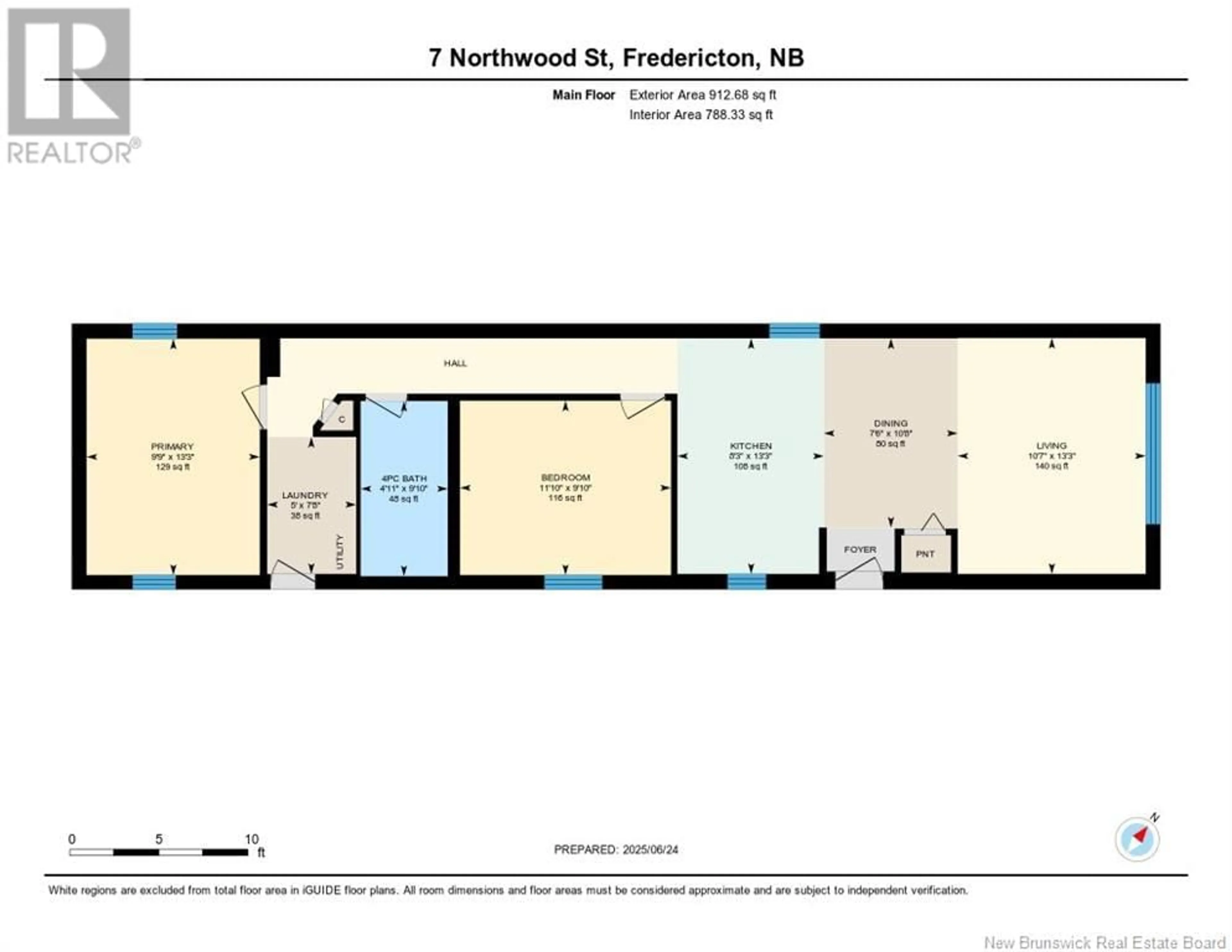 Floor plan for 7 NORTHWOOD STREET, Hanwell New Brunswick E3B6R1