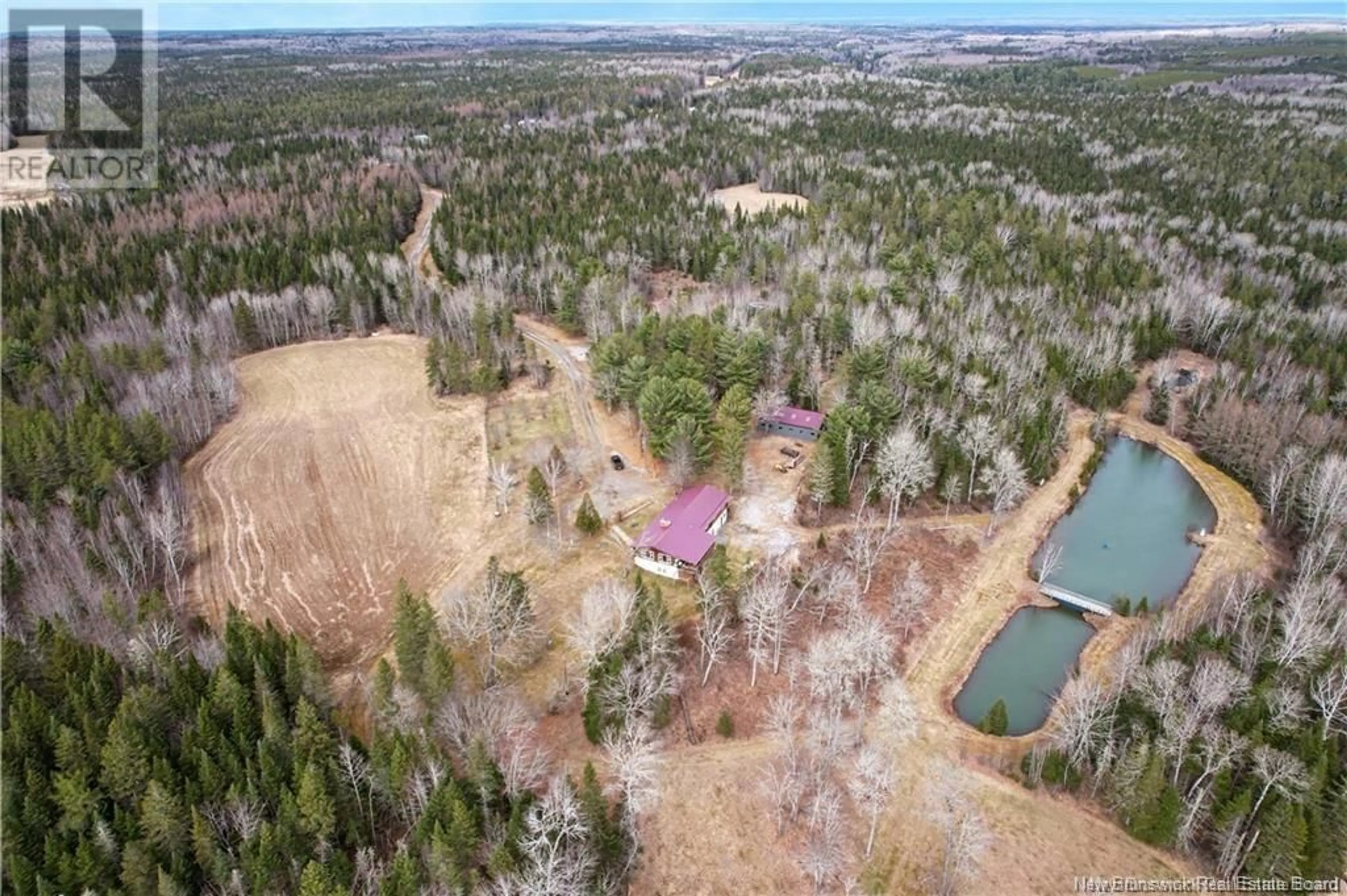 A pic from outside/outdoor area/front of a property/back of a property/a pic from drone, forest/trees view for 8012 ROUTE 112, Brunswick Parish New Brunswick E4C4K3