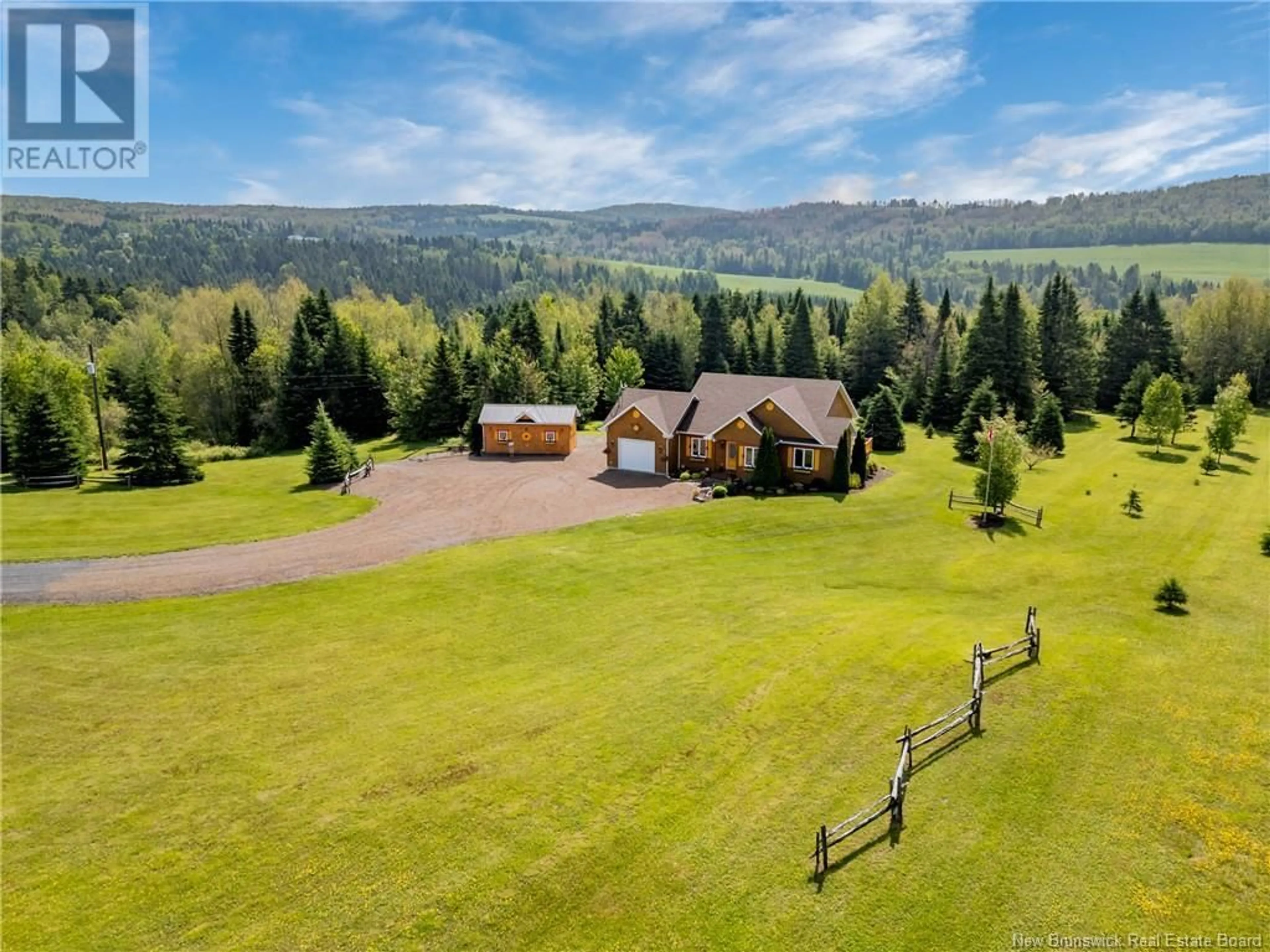 A pic from outside/outdoor area/front of a property/back of a property/a pic from drone, mountain view for 1017 BOSSE, Saint-Joseph-De-Madawaska New Brunswick E7B2K1