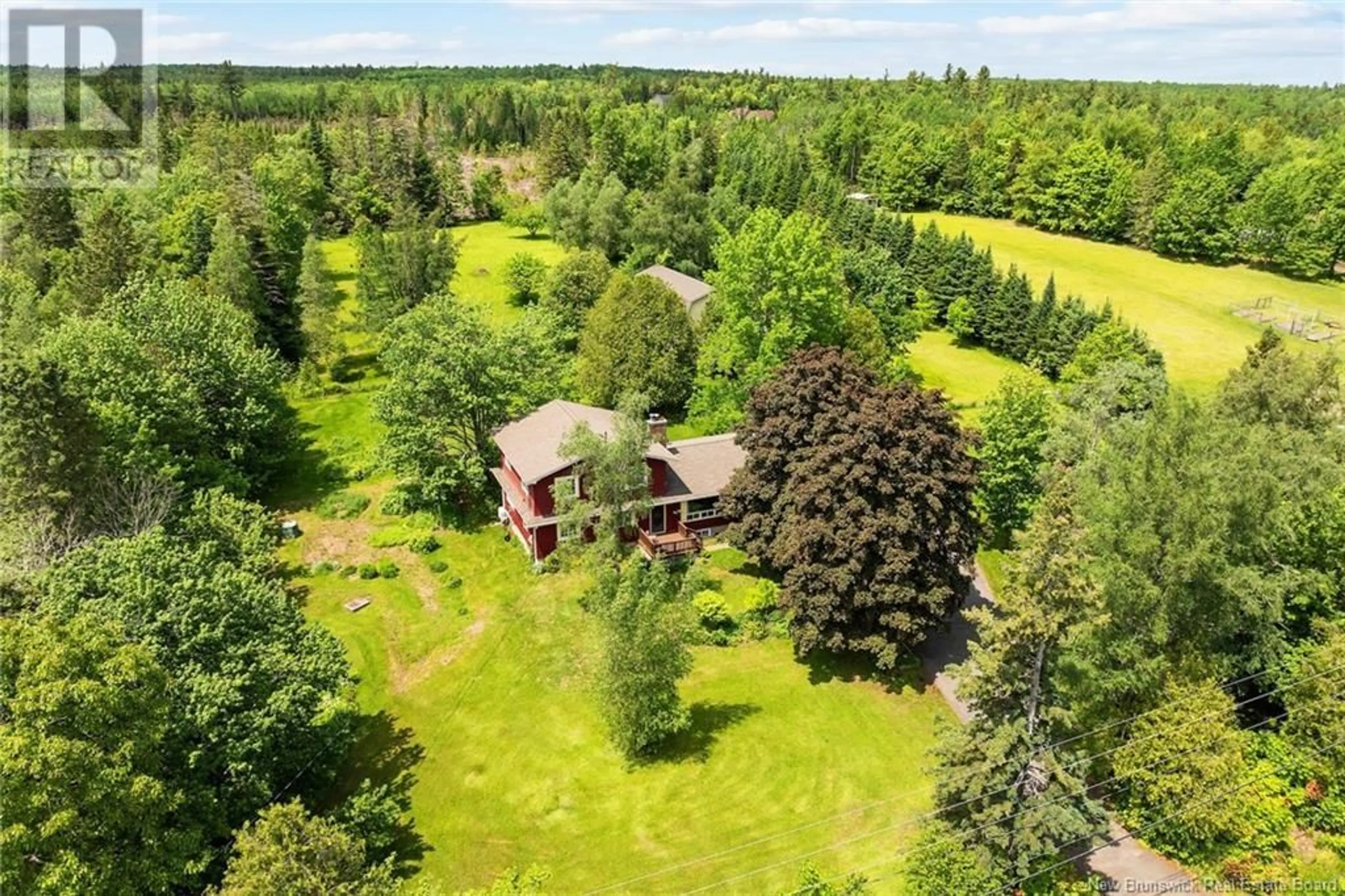 A pic from outside/outdoor area/front of a property/back of a property/a pic from drone, forest/trees view for 816 CHARTERS SETTLEMENT ROAD, Charters Settlement New Brunswick E3C1X7