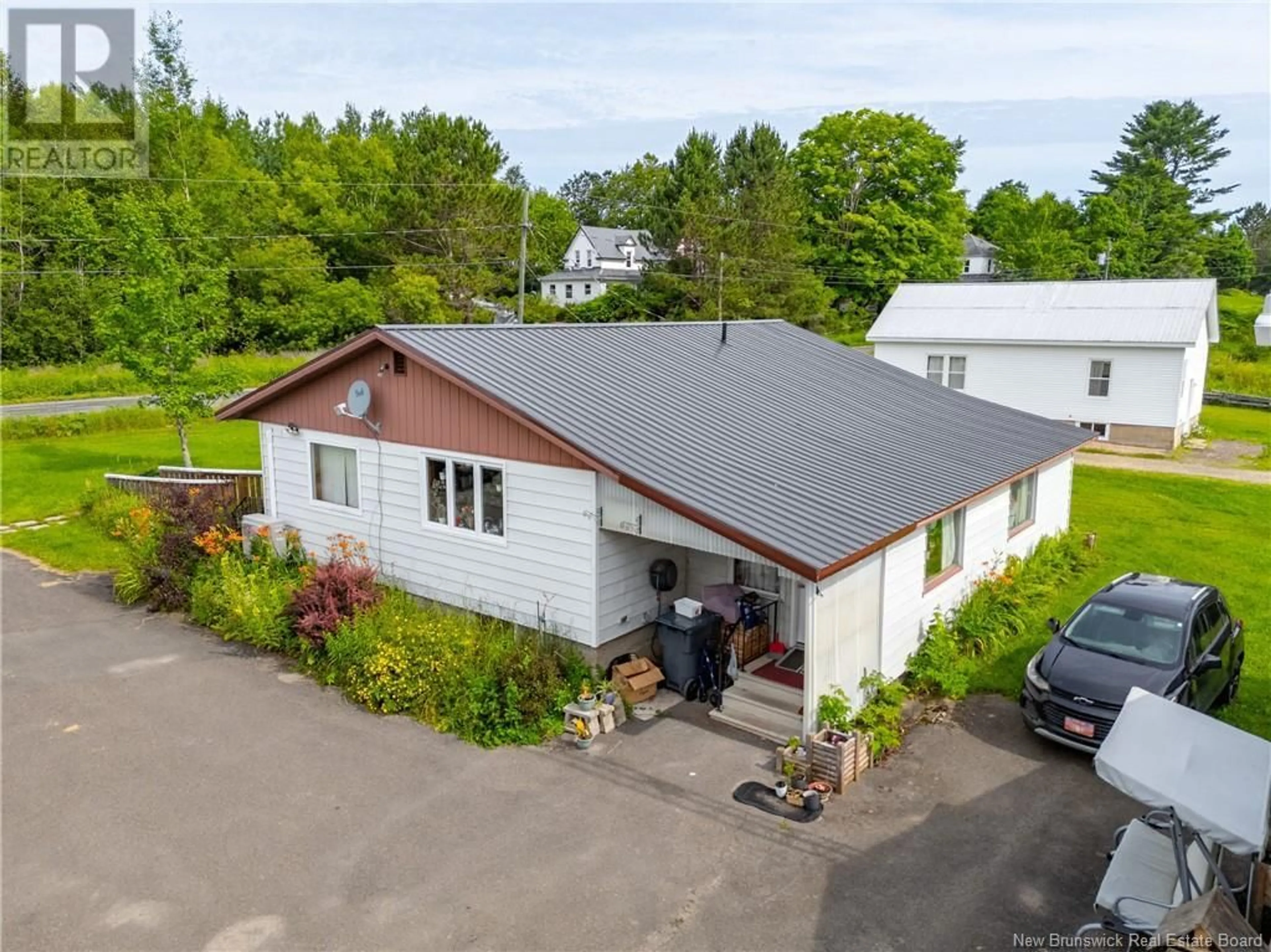 A pic from outside/outdoor area/front of a property/back of a property/a pic from drone, street for 44 JONES FORKS ROAD, Burtts Corner New Brunswick E6L2R1