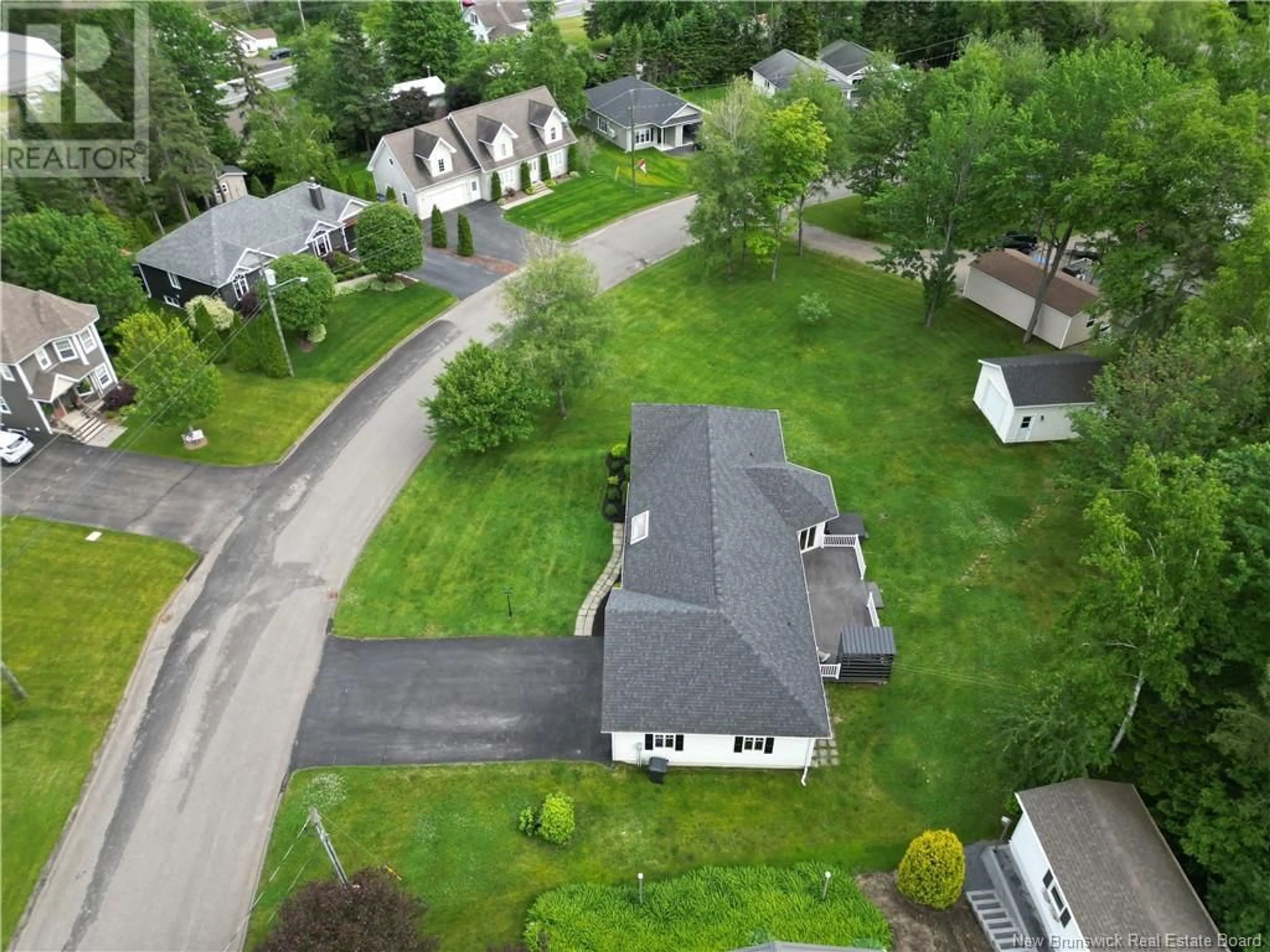A pic from outside/outdoor area/front of a property/back of a property/a pic from drone, street for 11 HUGHES CRESCENT, Grand-Sault/Grand Falls New Brunswick E3Z2V4