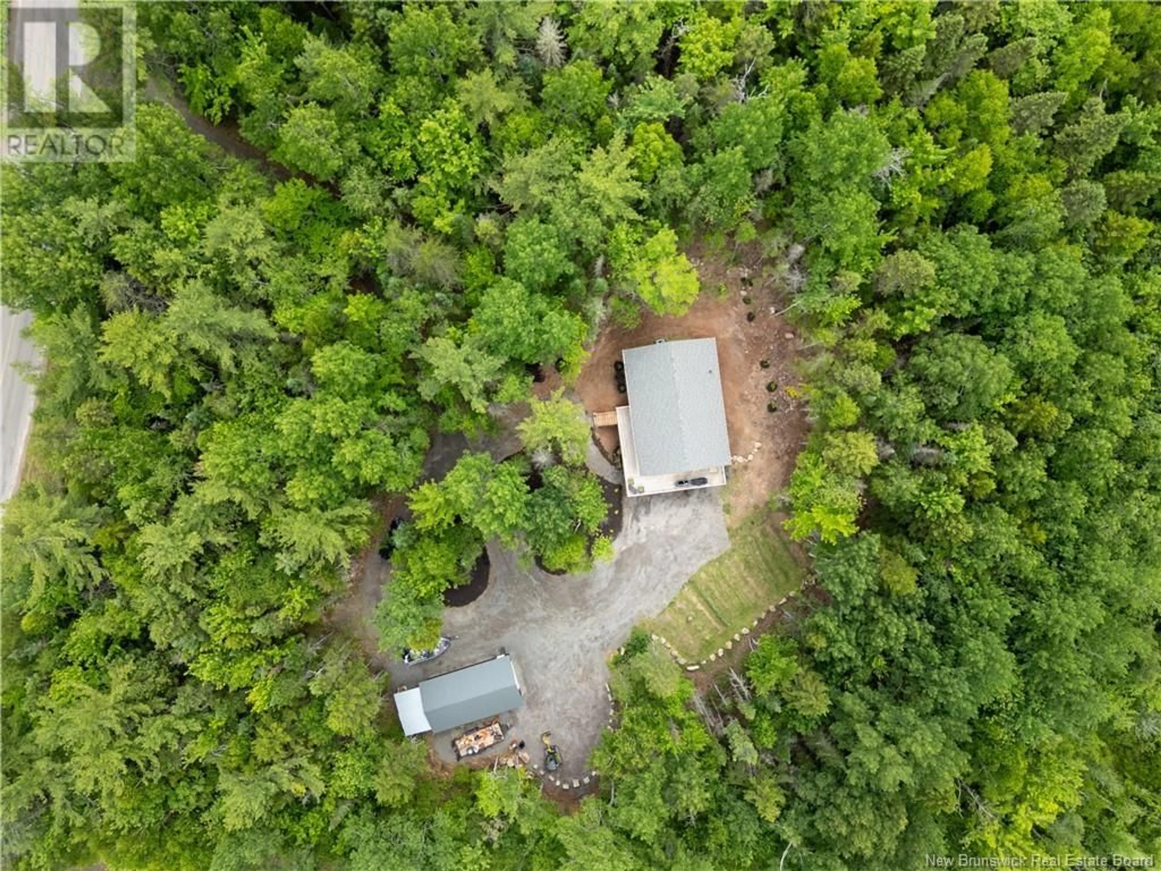 A pic from outside/outdoor area/front of a property/back of a property/a pic from drone, forest/trees view for 330 NIAGARA ROAD, Pine Glen New Brunswick E1J1S4