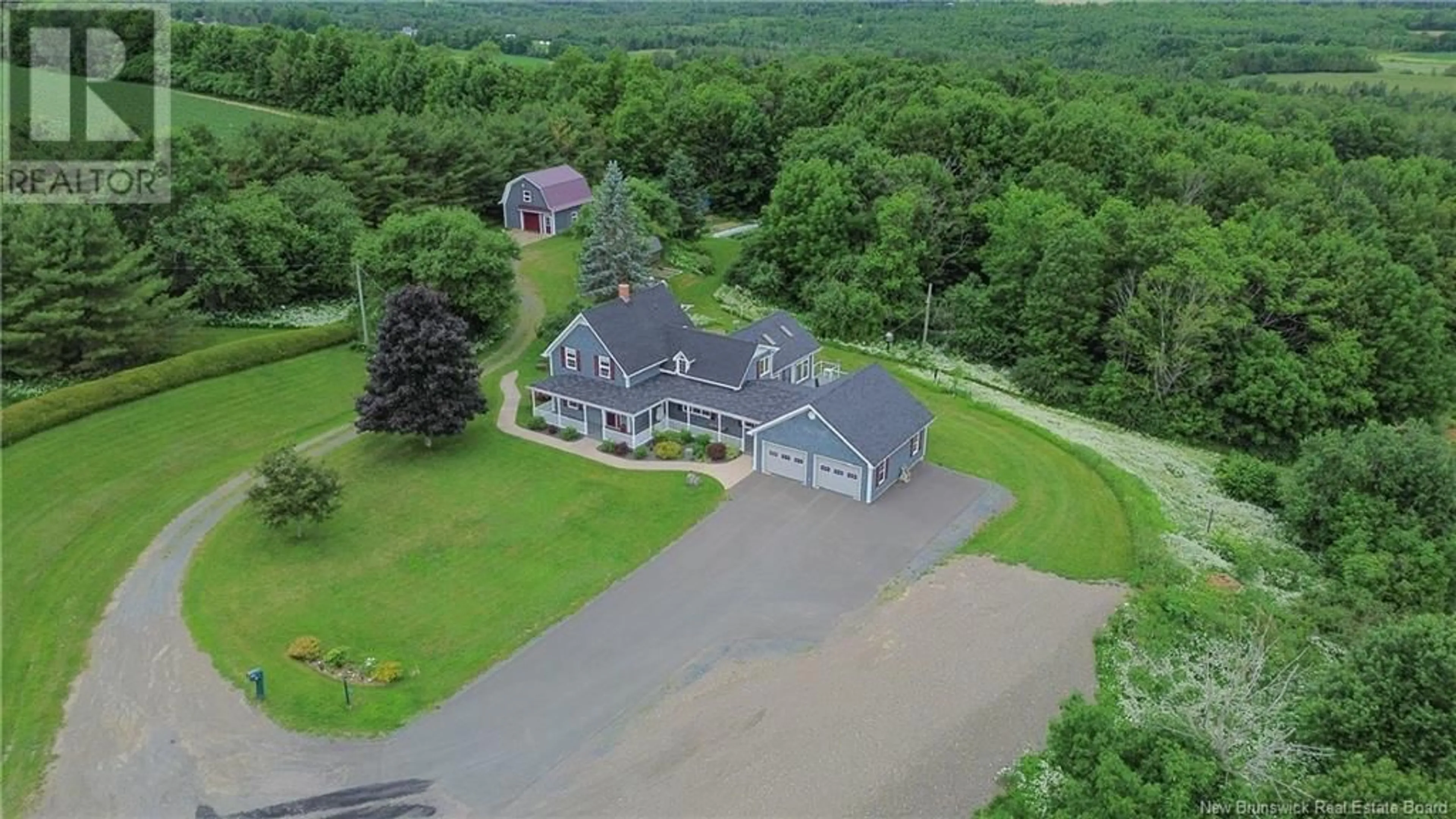 A pic from outside/outdoor area/front of a property/back of a property/a pic from drone, water/lake/river/ocean view for 85 MILBURY ROAD, Bedell New Brunswick E7M4R4
