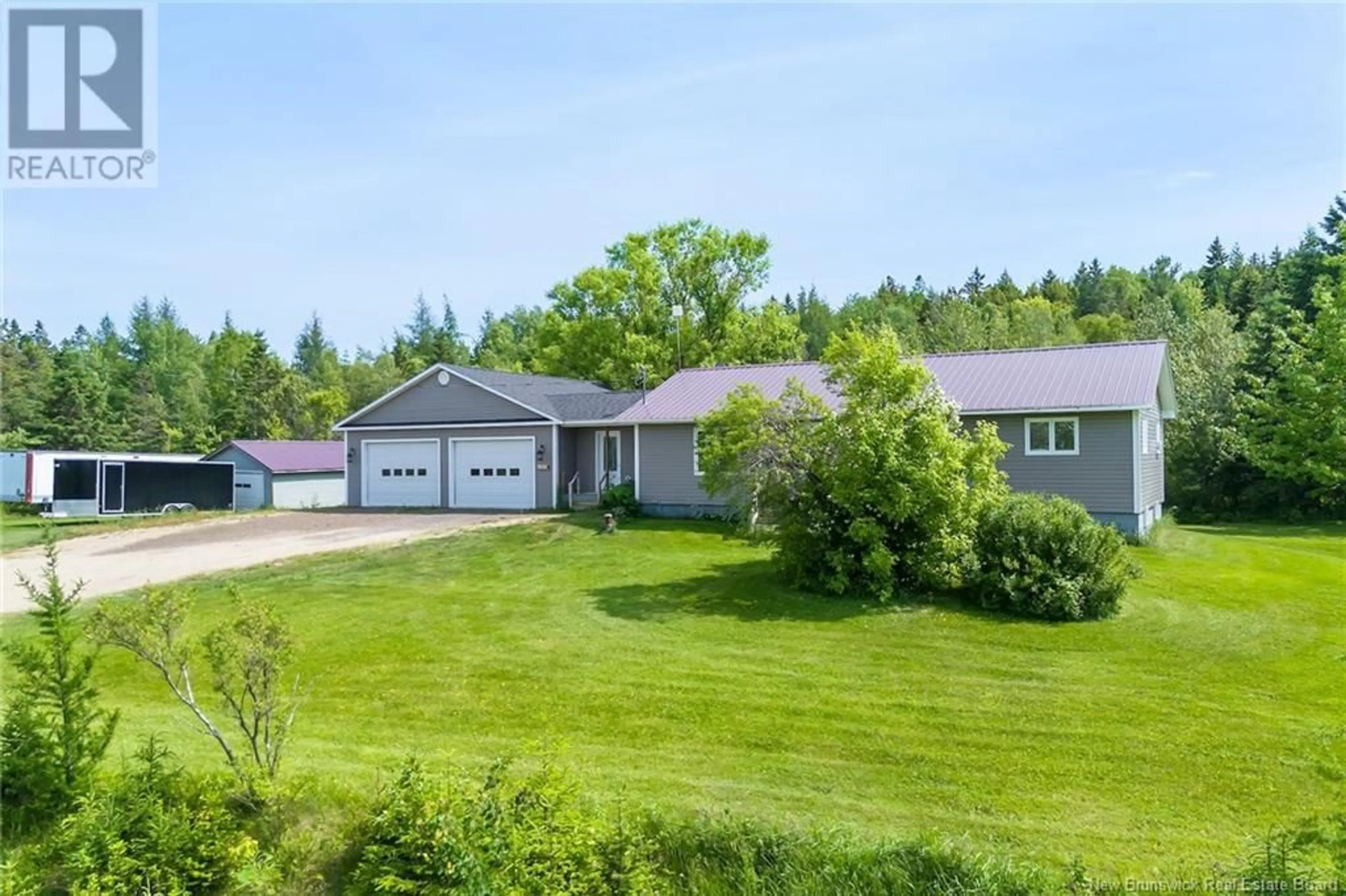 A pic from outside/outdoor area/front of a property/back of a property/a pic from drone, unknown for 2335 ROUTE 104, Greenhill Lake New Brunswick E6E1V7