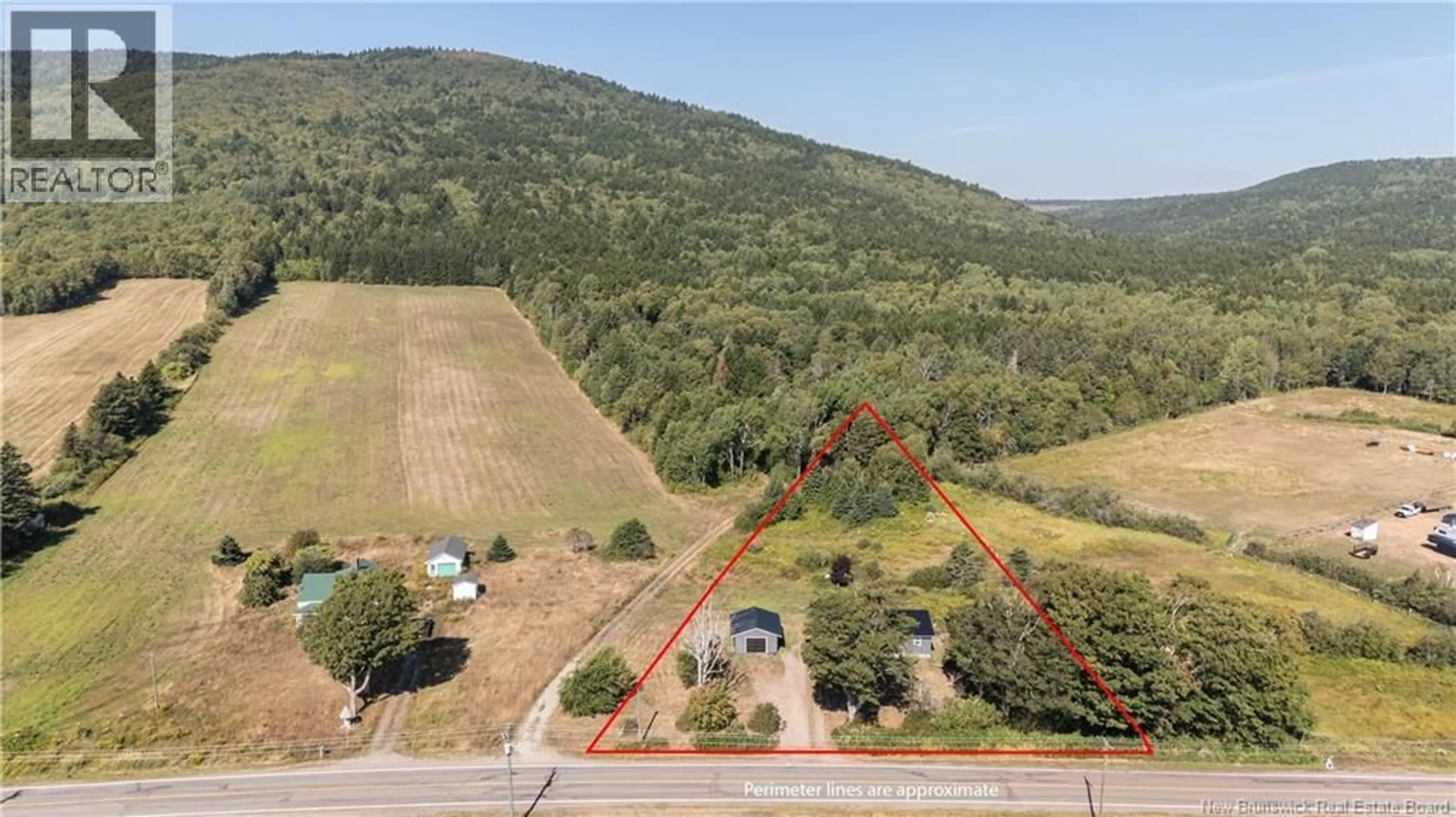 A pic from outside/outdoor area/front of a property/back of a property/a pic from drone, forest/trees view for 4626 ROUTE 114, Shepody New Brunswick E4H4J7