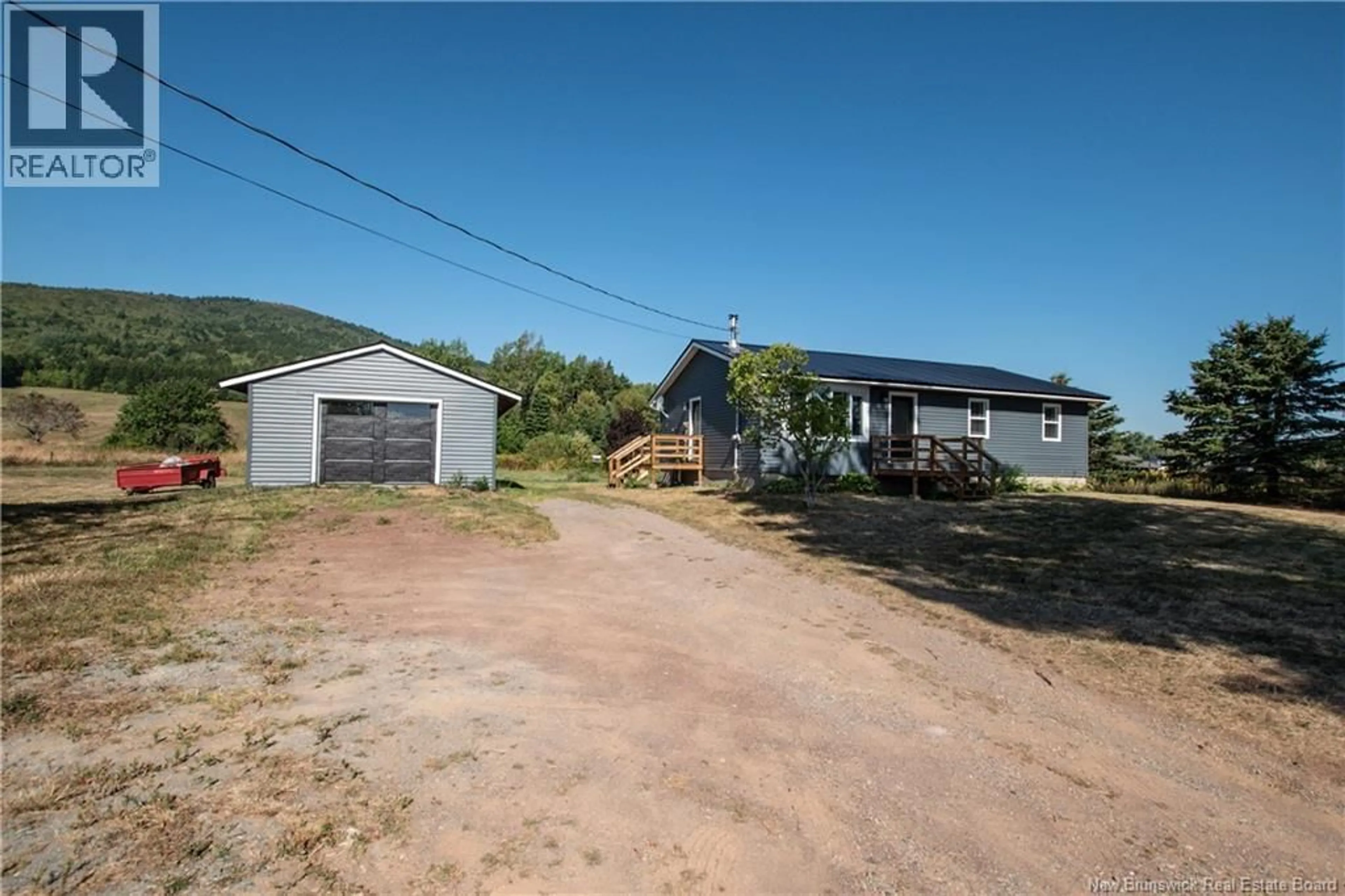 A pic from outside/outdoor area/front of a property/back of a property/a pic from drone, street for 4626 ROUTE 114, Shepody New Brunswick E4H4J7