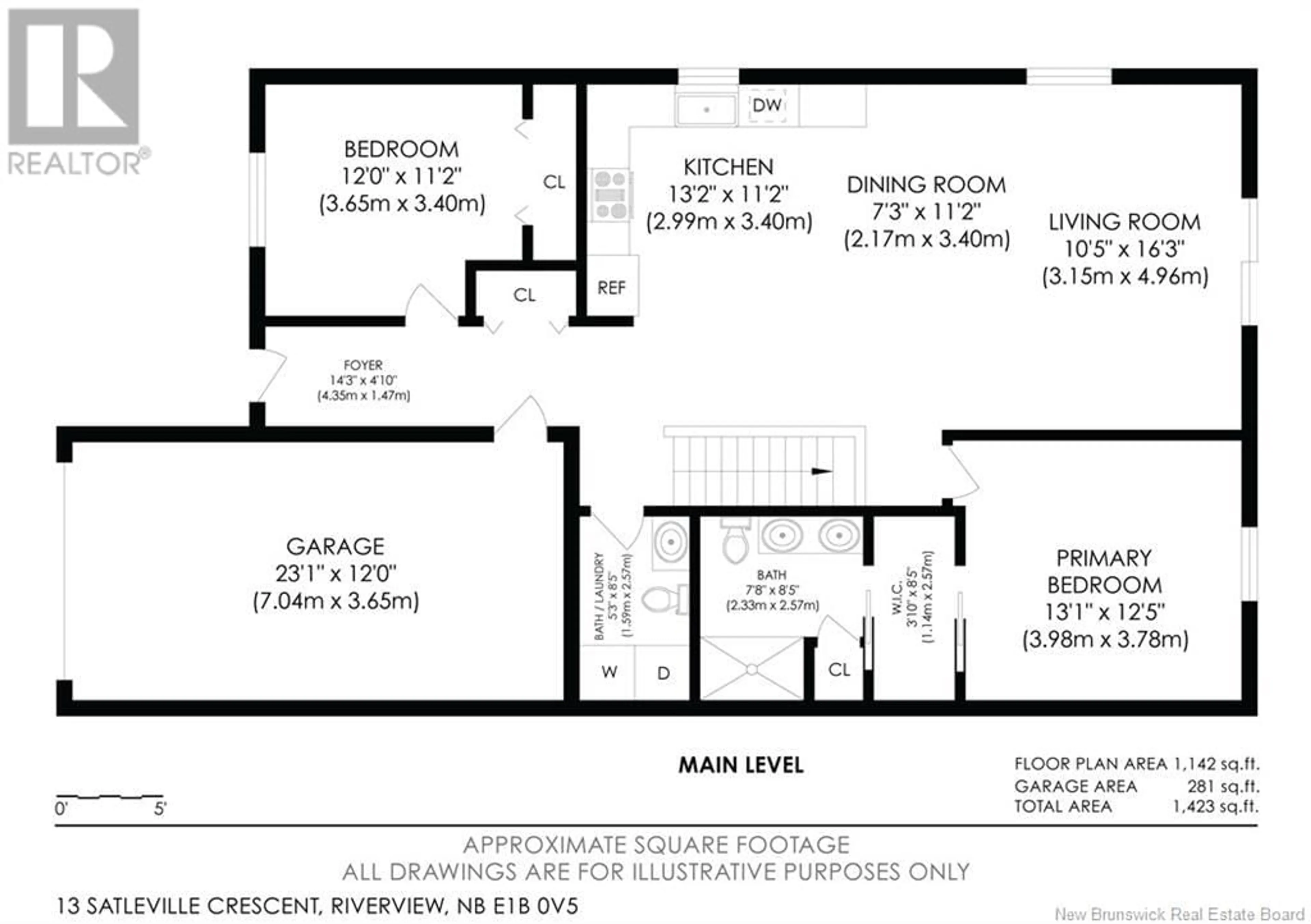 Floor plan for 13 SATLEVILLE CRESCENT, Riverview New Brunswick E1B0V5