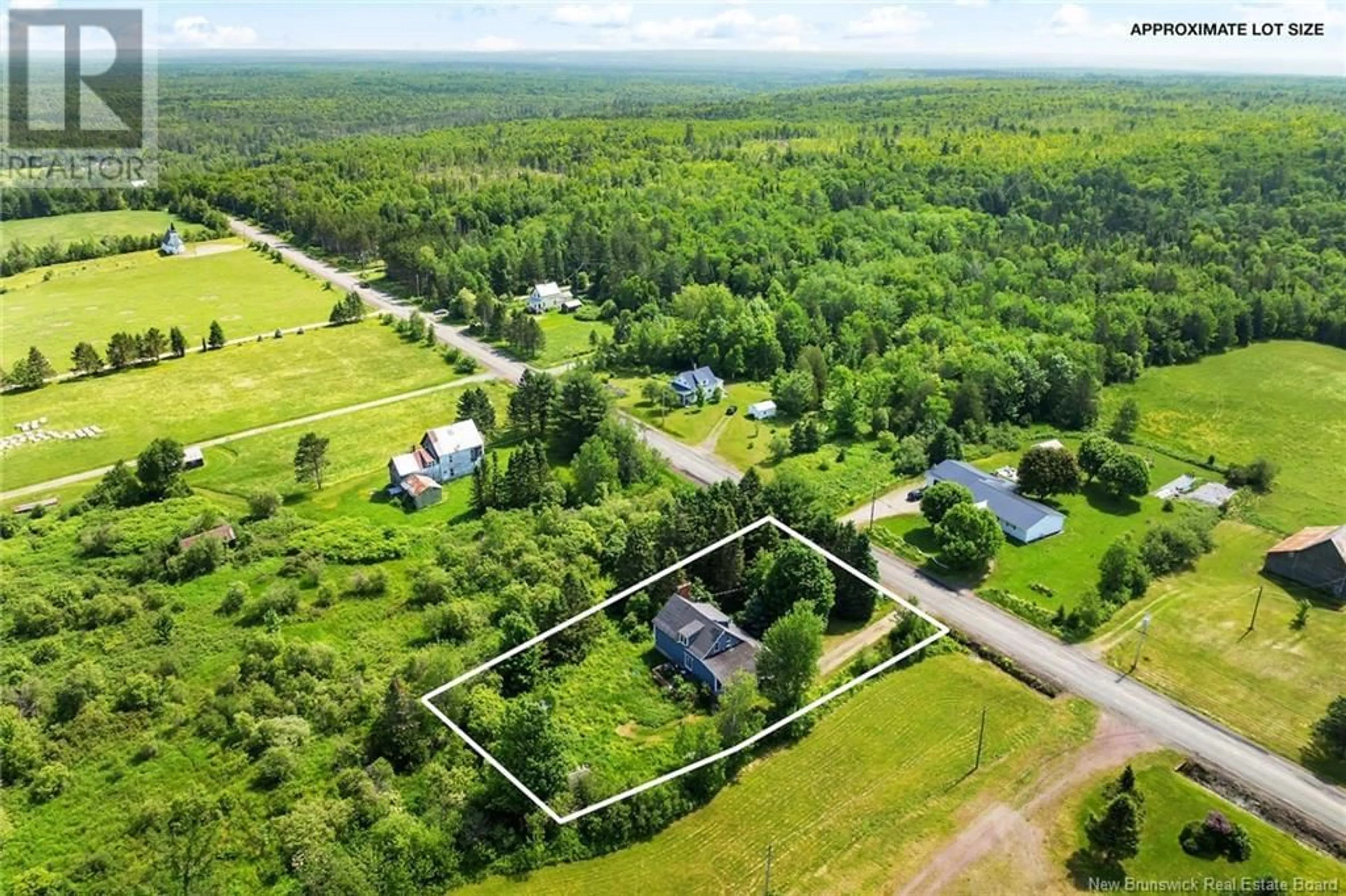 A pic from outside/outdoor area/front of a property/back of a property/a pic from drone, forest/trees view for 79 ROUTE 625, Cross Creek New Brunswick E6B2E1