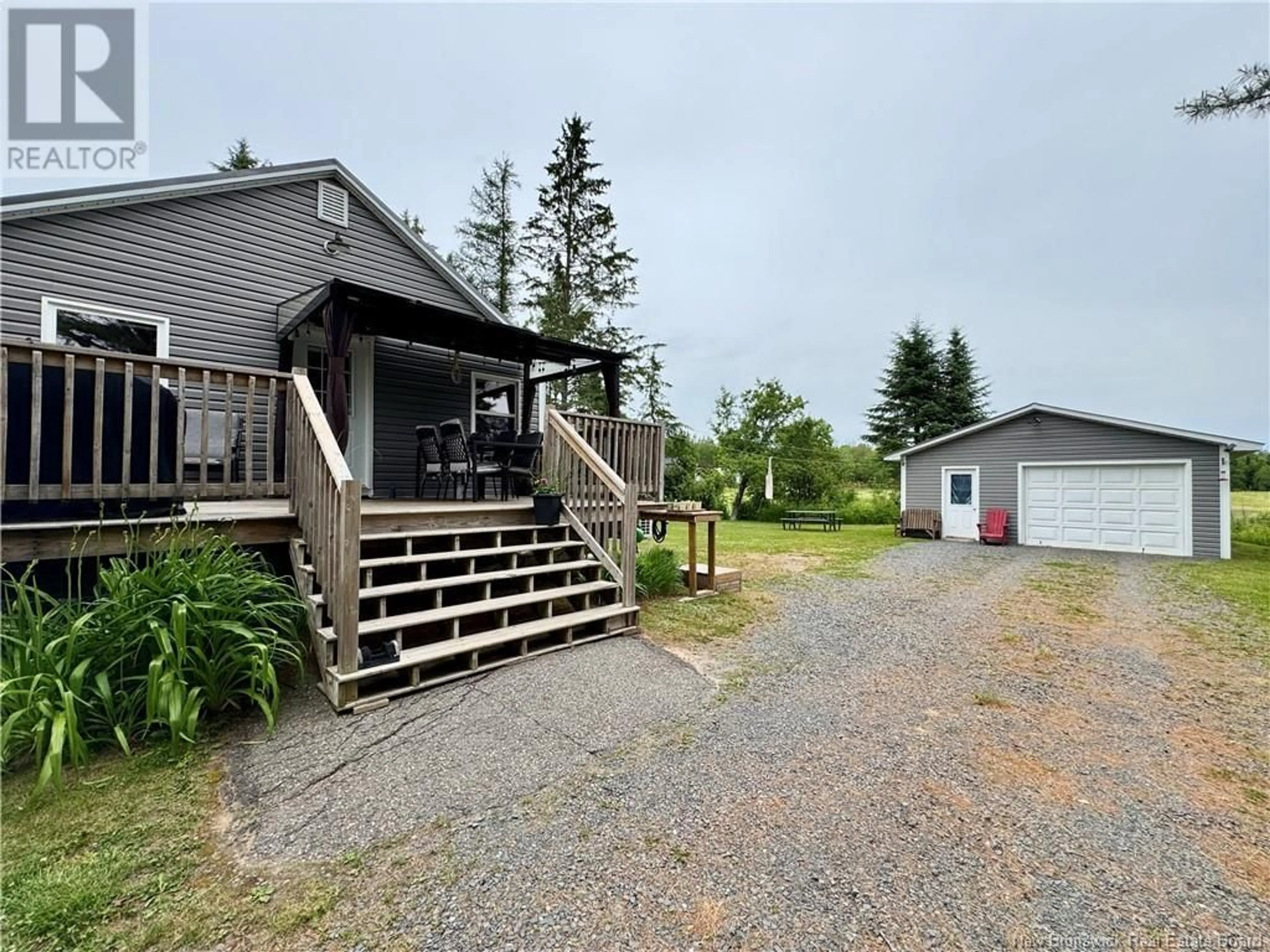 A pic from outside/outdoor area/front of a property/back of a property/a pic from drone, water/lake/river/ocean view for 2845 ROUTE 101, Beaver Dam New Brunswick E3B7Z9