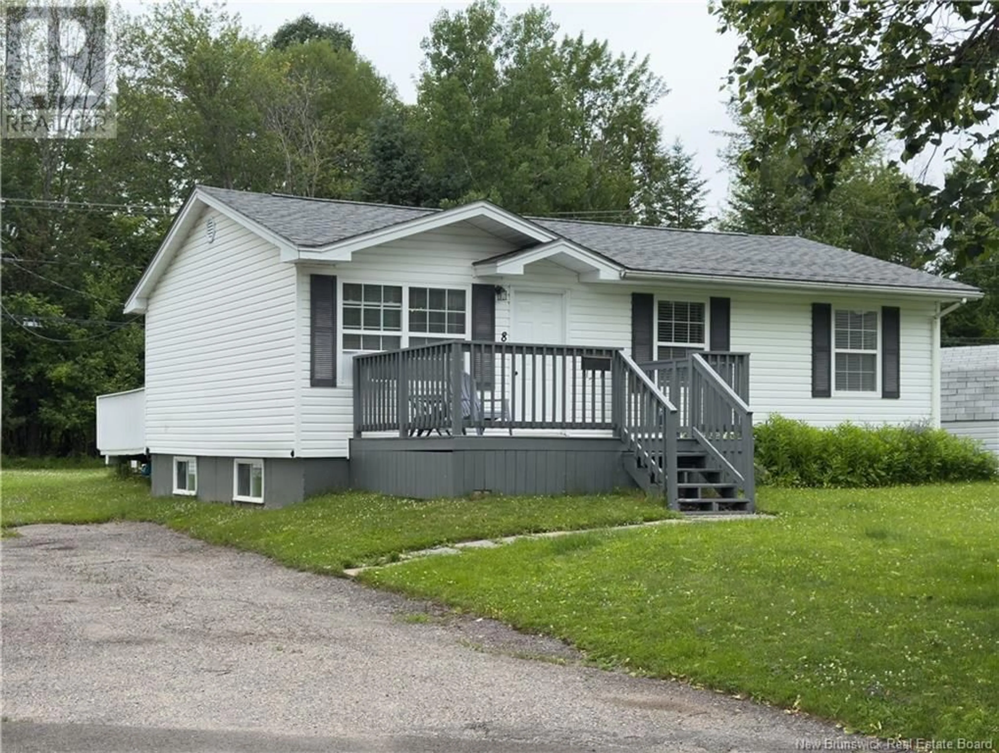 Home with vinyl exterior material, street for 8 CENTENNIAL COURT, Fredericton New Brunswick E3A4G6