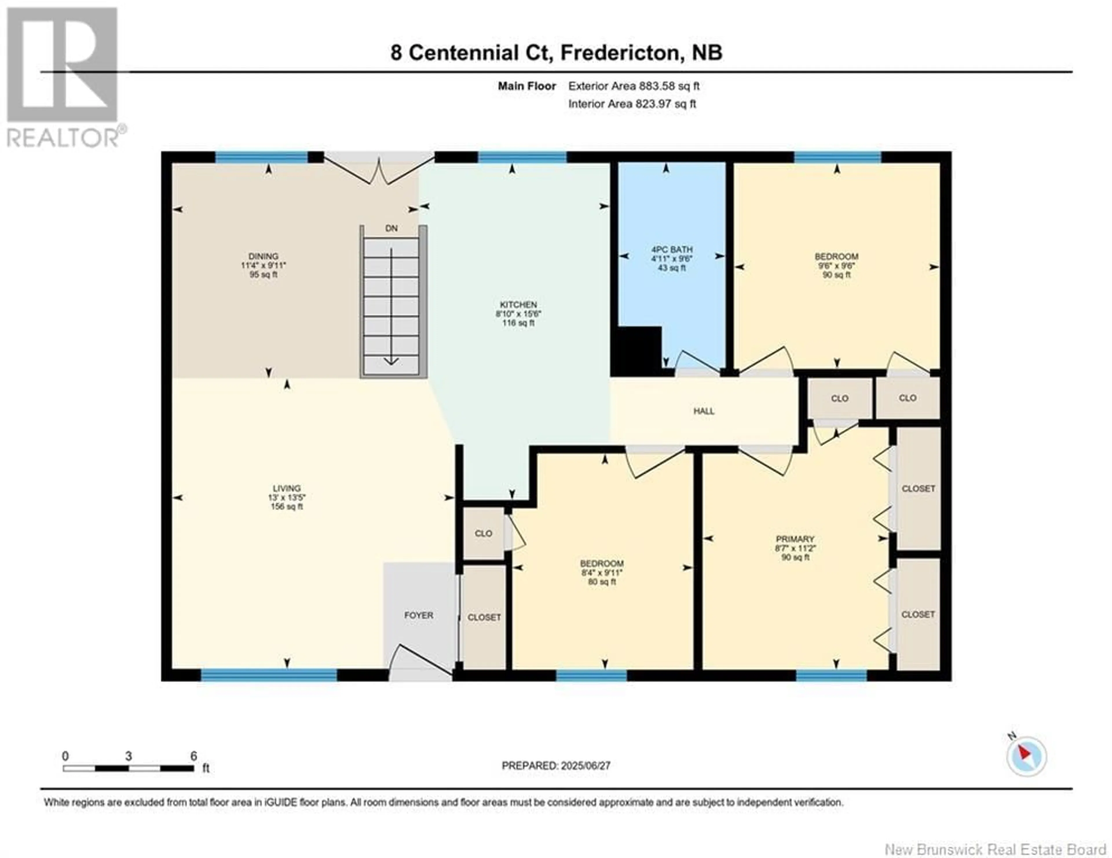 Floor plan for 8 CENTENNIAL COURT, Fredericton New Brunswick E3A4G6