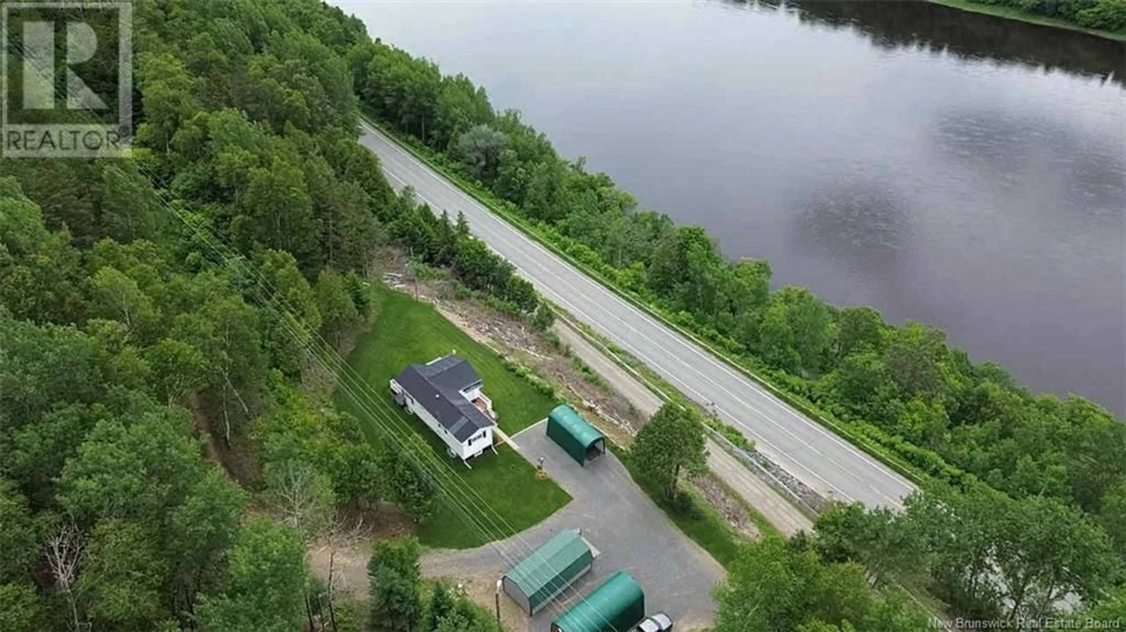 A pic from outside/outdoor area/front of a property/back of a property/a pic from drone, water/lake/river/ocean view for 10 RIVERVIEW HEIGHTS LANE, Carlow New Brunswick E7L2B8