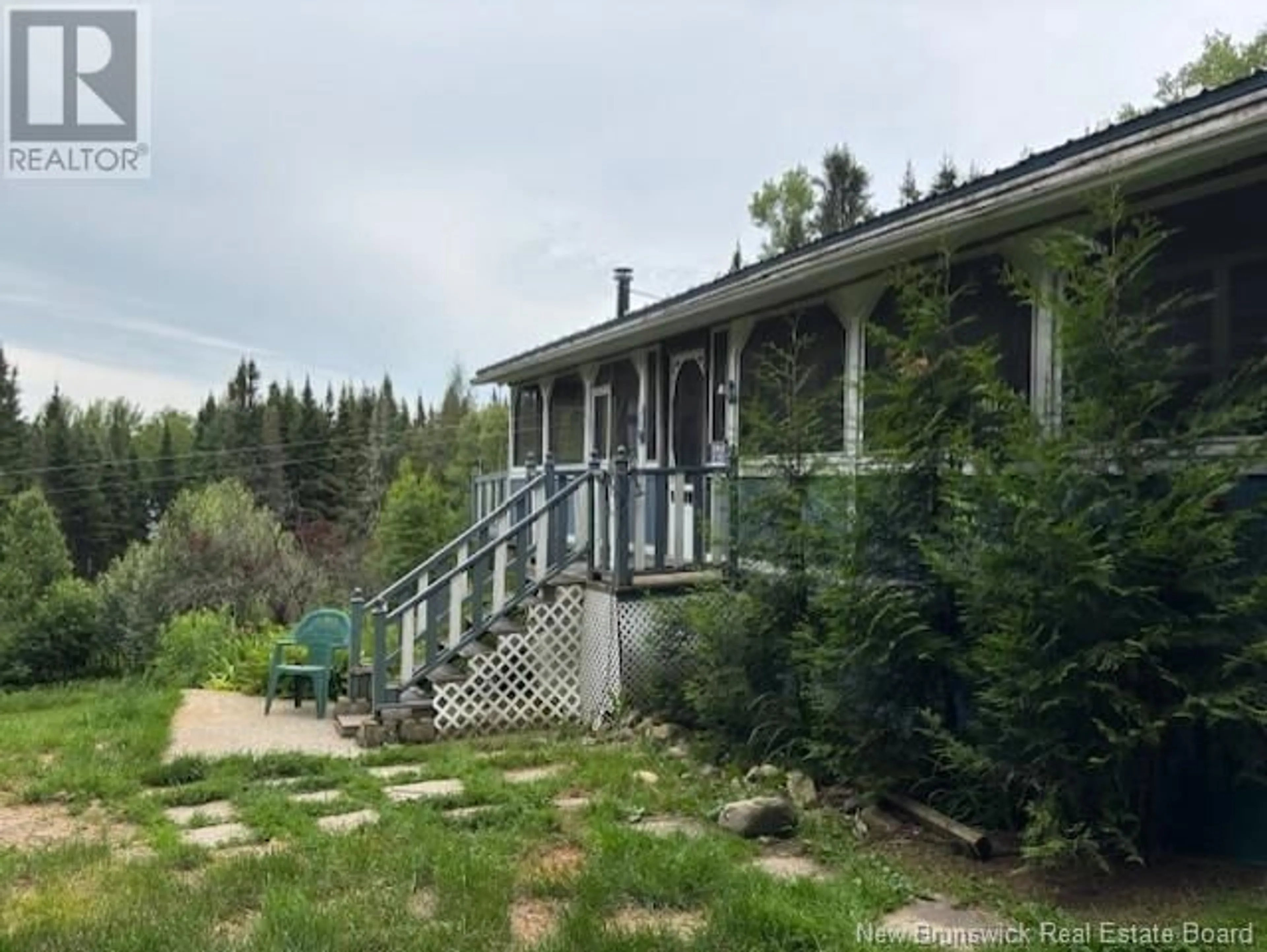 A pic from outside/outdoor area/front of a property/back of a property/a pic from drone, forest/trees view for 48 MCGEACHY LANE, Oak Haven New Brunswick E3L3T6