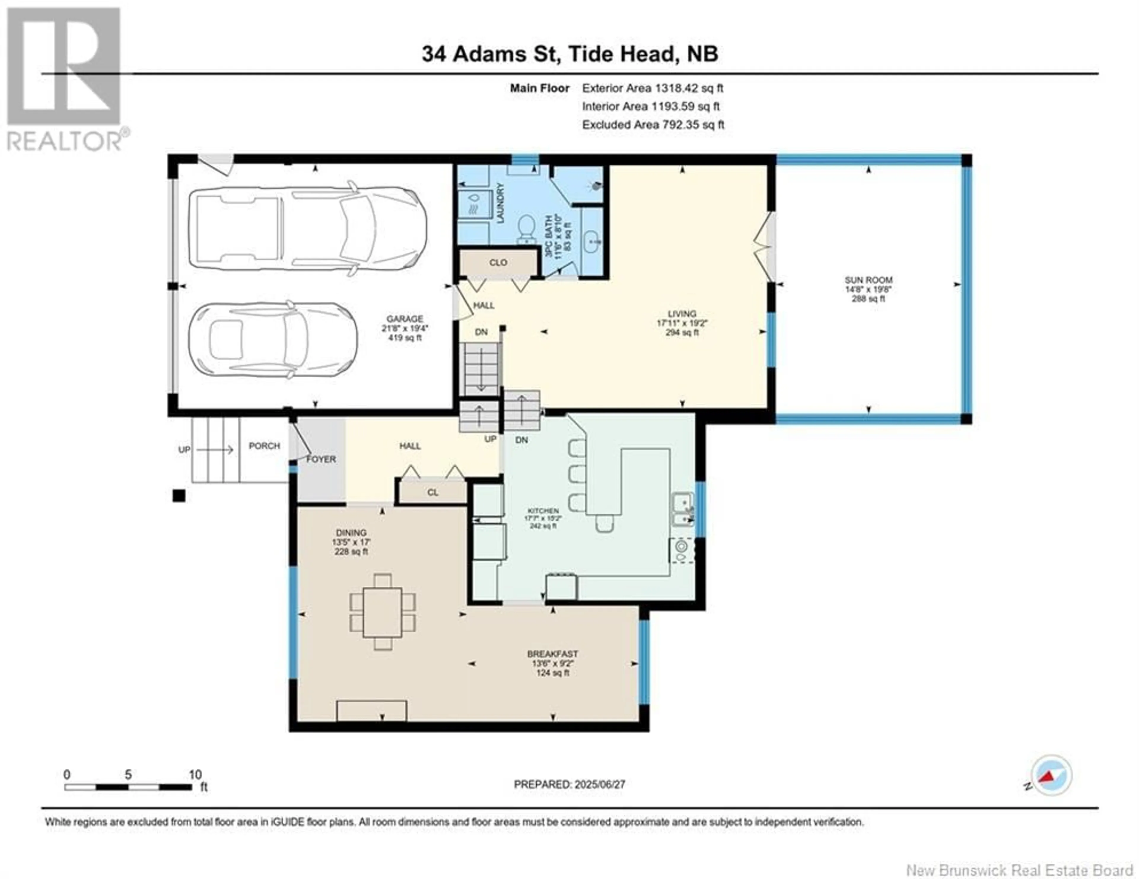 Floor plan for 34 ADAMS STREET, Tide Head New Brunswick E3N4T3