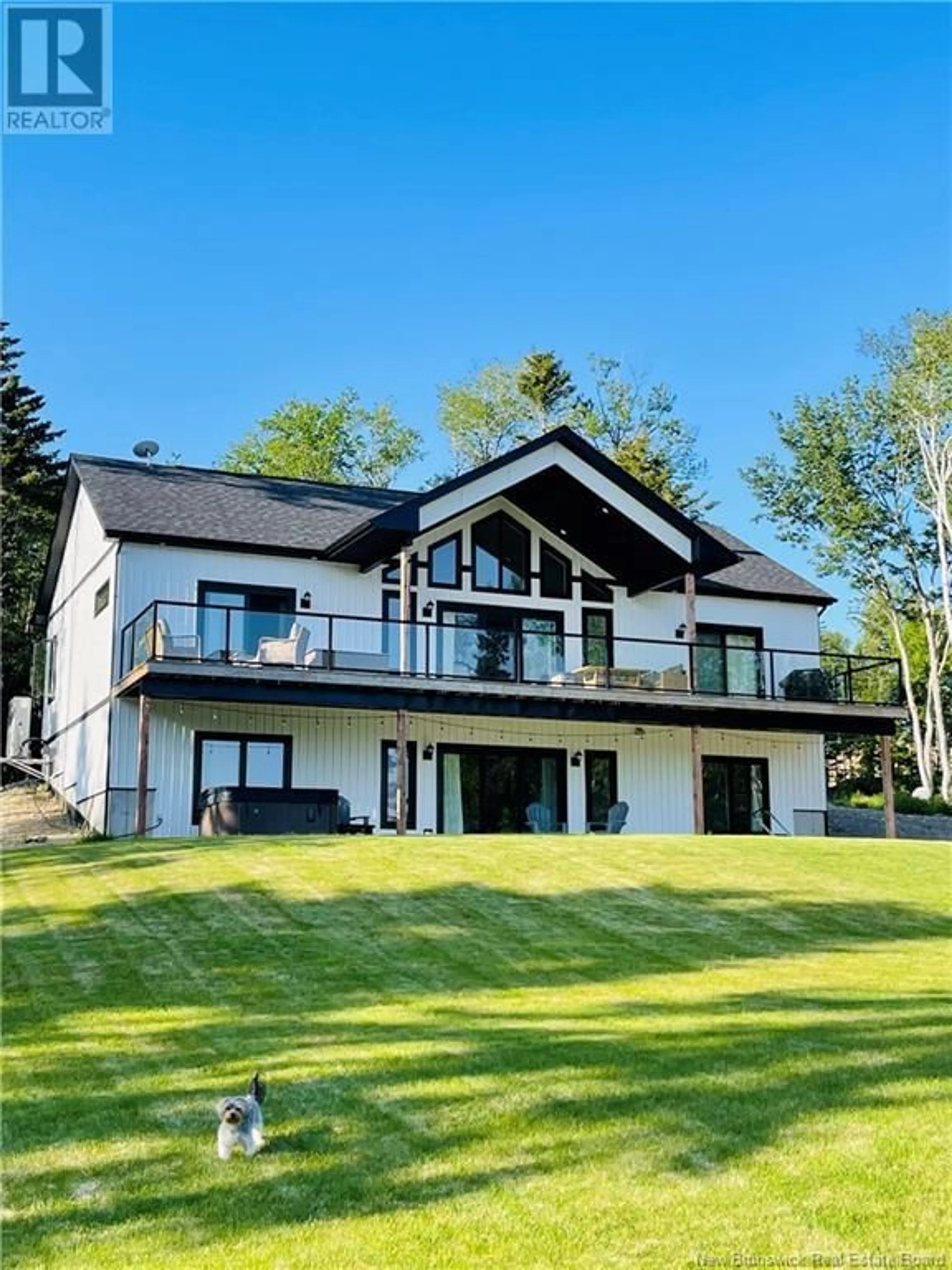 A pic from outside/outdoor area/front of a property/back of a property/a pic from drone, water/lake/river/ocean view for 80 FIANDER ROAD, Bocabec New Brunswick E5B3M4