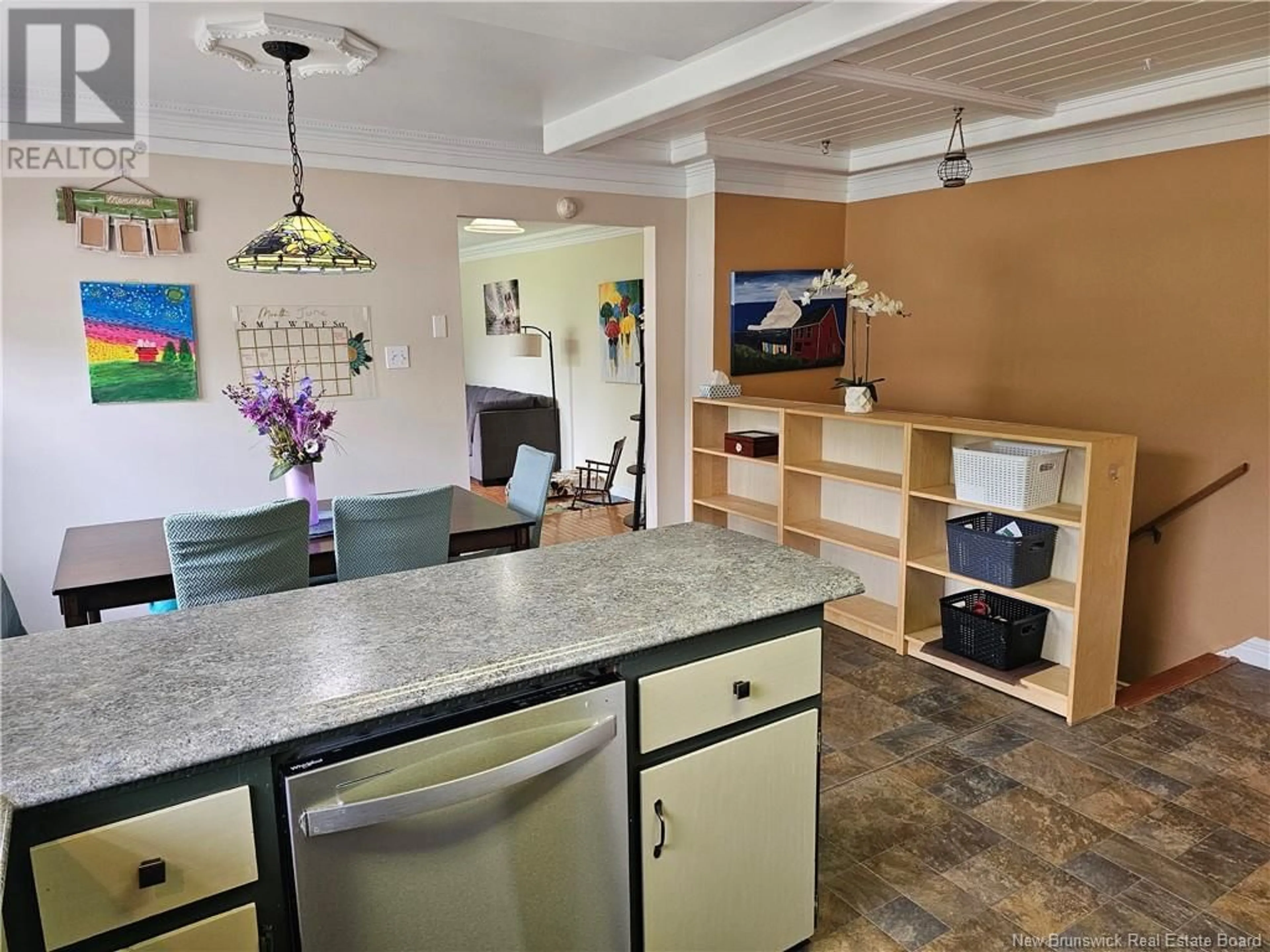 Open concept kitchen, ceramic/tile floor for 11 JAMES STREET, Douglas New Brunswick E3G7Z2